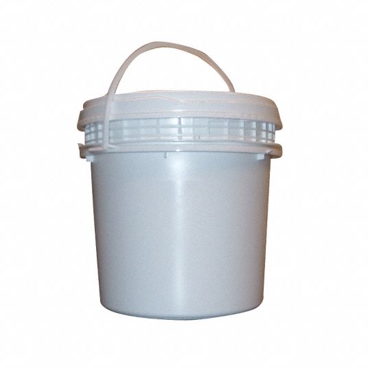 Bway 7J110 - Pail Screw Top Round 1.2 Gal HDPE White