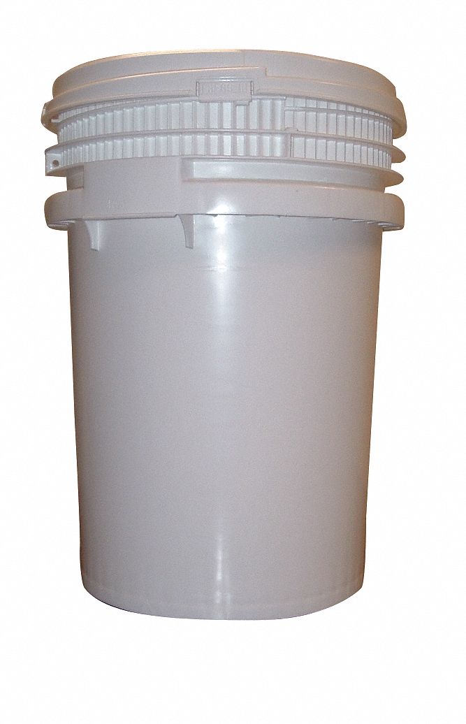 BWAY Pail 10 gal, Screw Top, Plastic, 14 1/2 in, 20 in Overall Ht