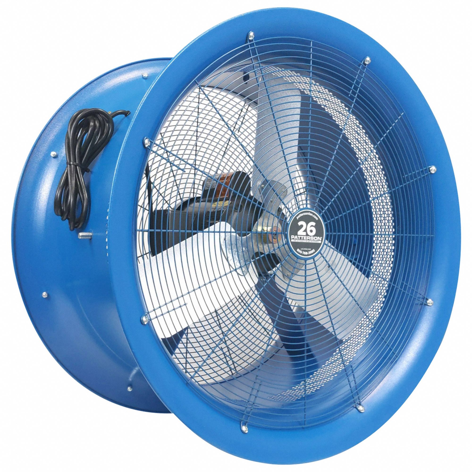 PATTERSON, 26 in Blade Dia, 7,650 cfm, HighVelocity Industrial Fan