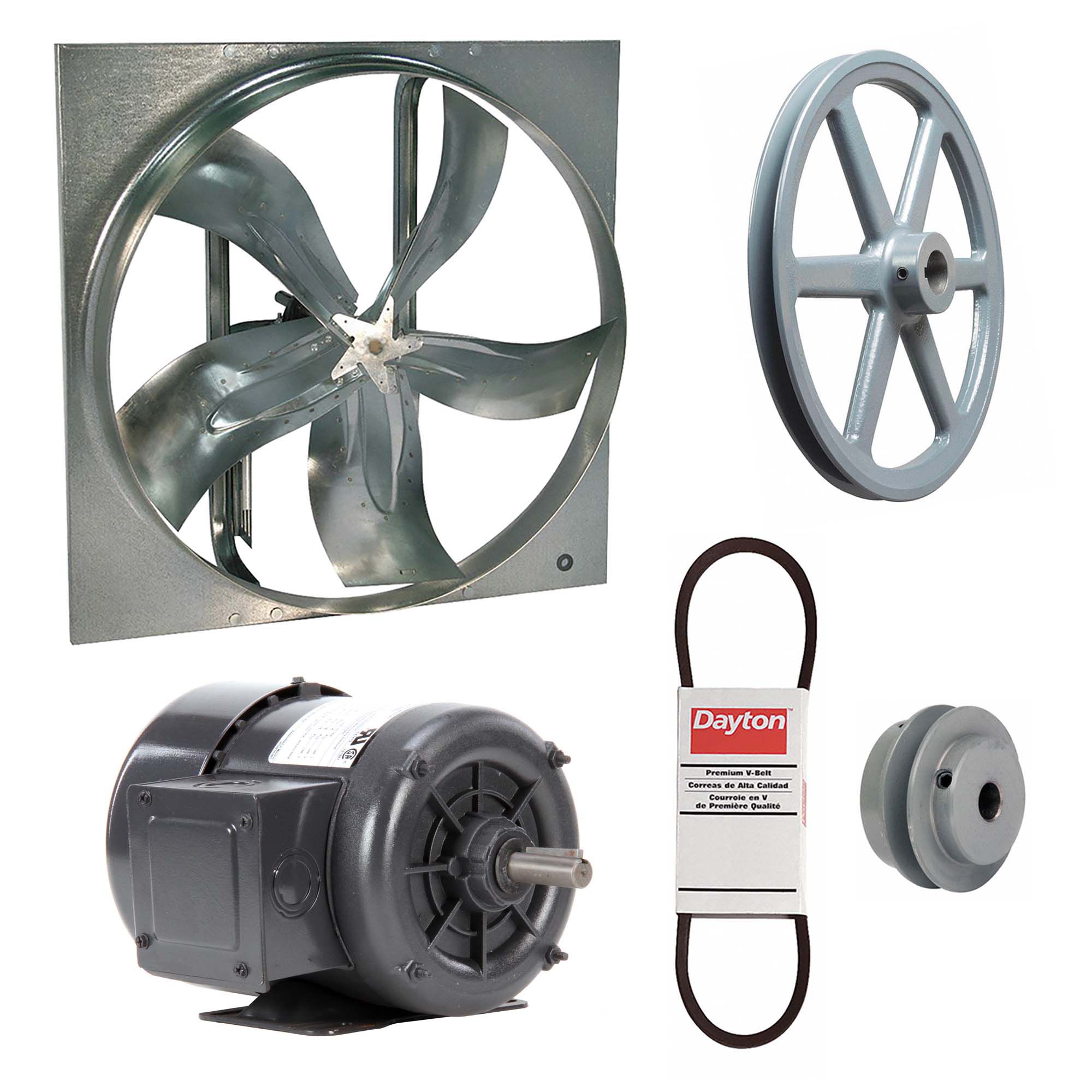 Belt Drive, 36 in Blade, Exhaust Fan with Drive Package 7M8087M808