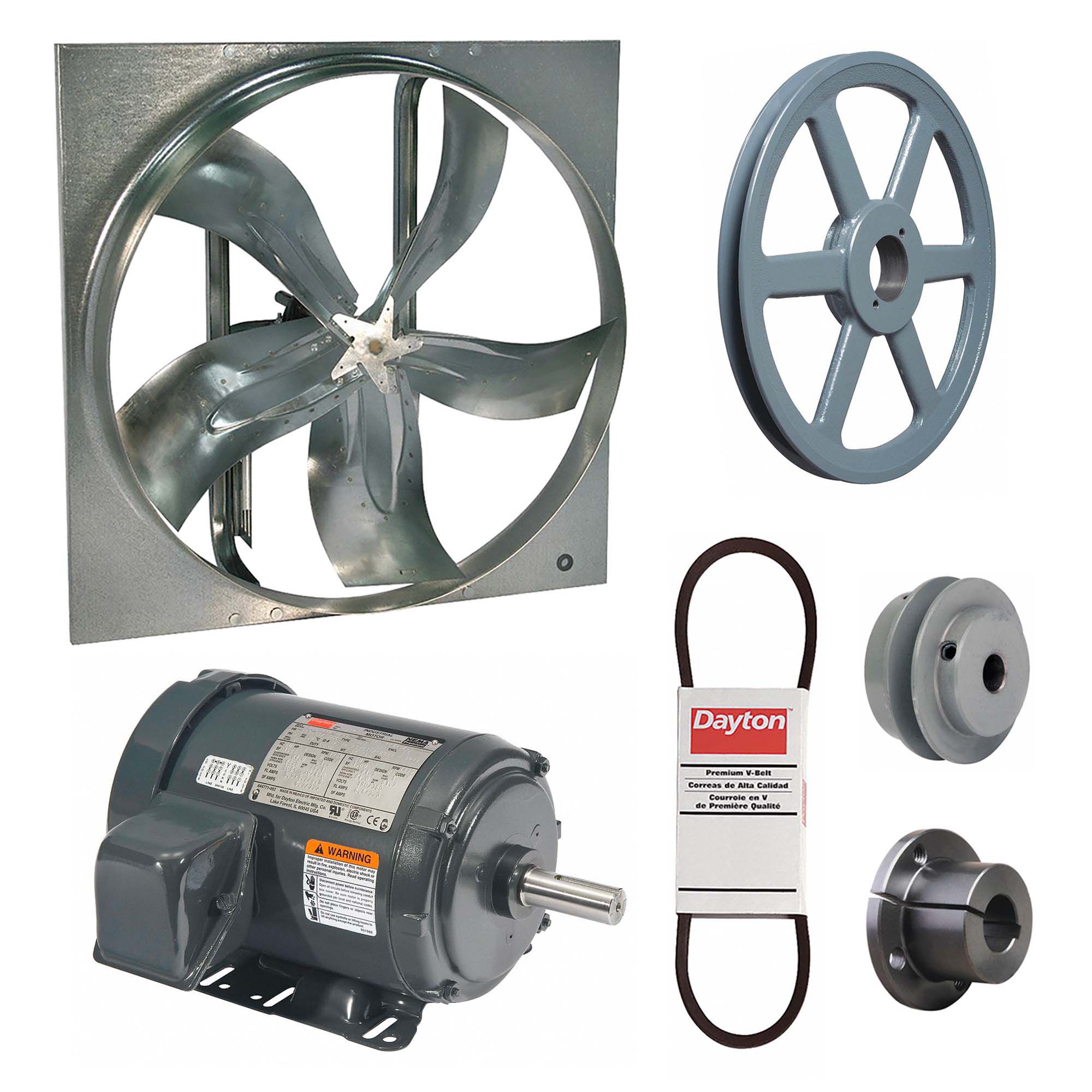 Belt Drive, 42 in Blade, Exhaust Fan with Drive Package 7M8307M830