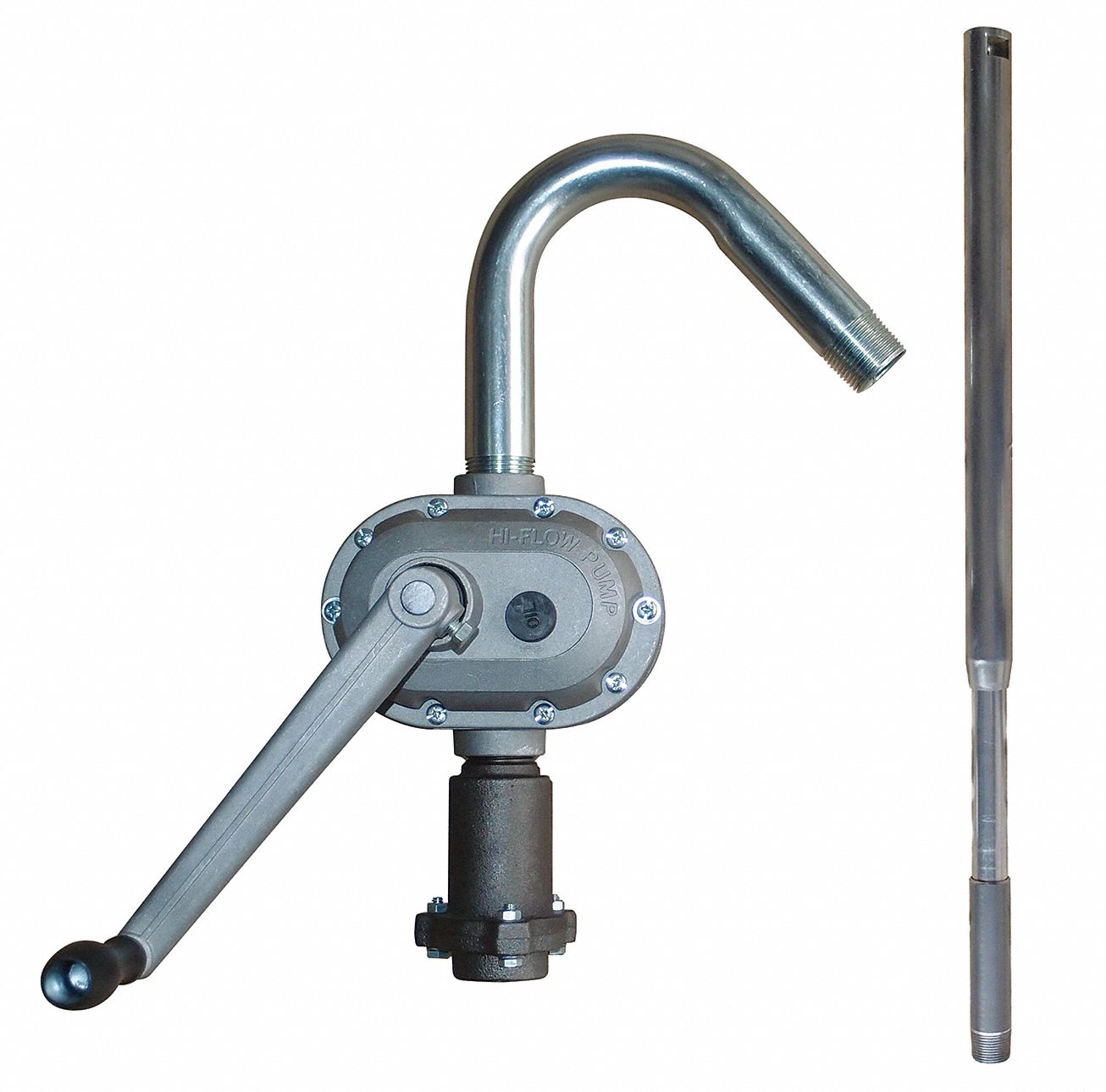 DAYTON Hand Operated Drum Pump, Rotary, Basic Pump with Spout, Container Type Drum - 7P085|7P085 -