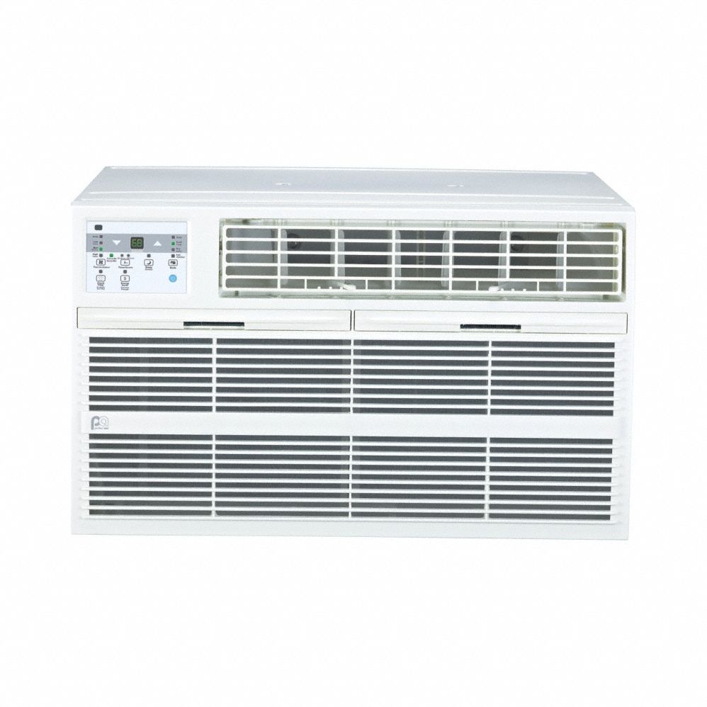 Through-the-Wall Air Conditioner: 300 sq ft – 350 sq ft, 115V AC, 8, 000 BtuH, 5-15P