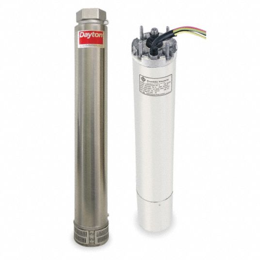 DAYTON Submersible Deep Well Pump (Unassembled): 60 gpm Nominal Flow ...