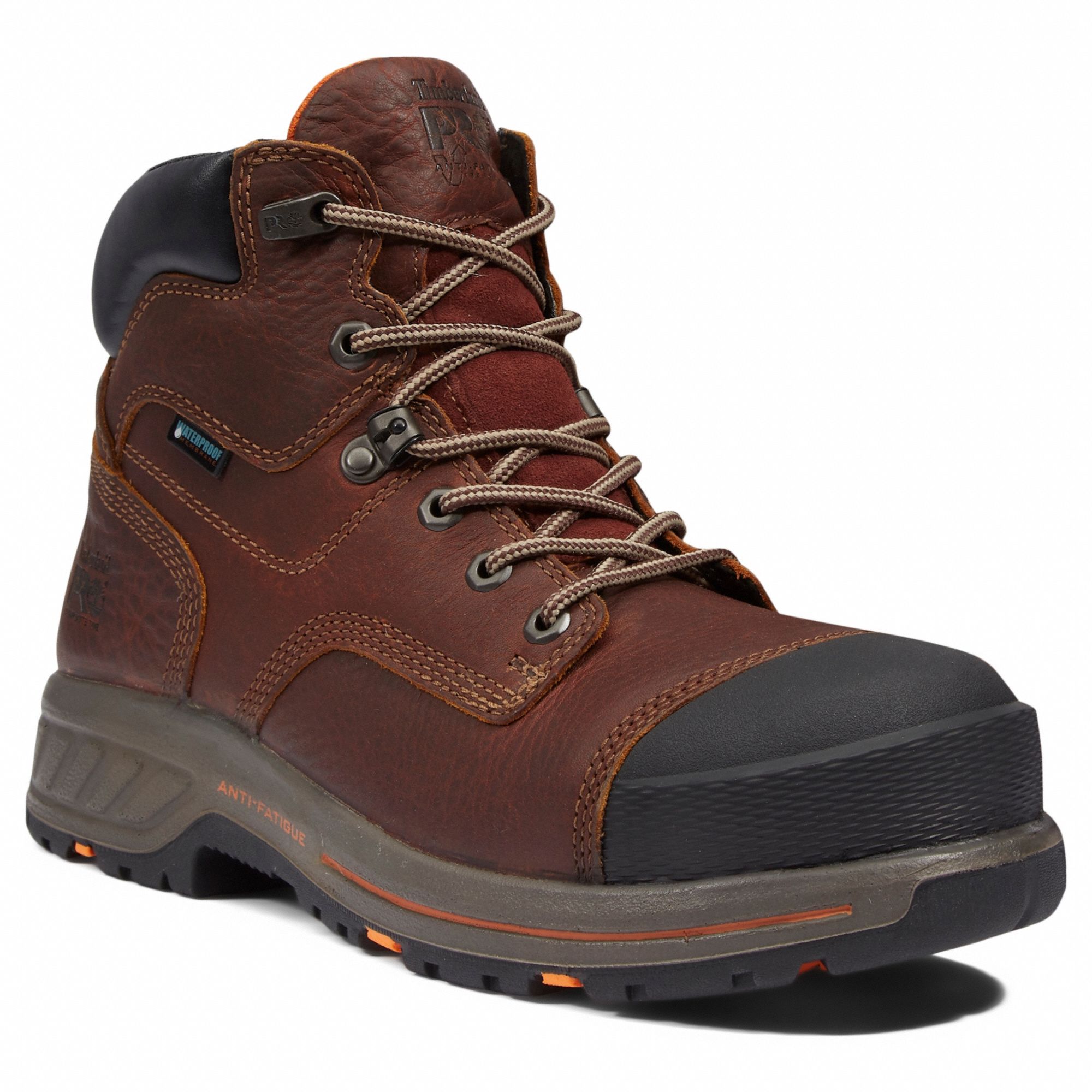 6-Inch Work Boot: Men's, Size 10 1/2, W, Brown, Composite Toe Cap, Removable Insole
