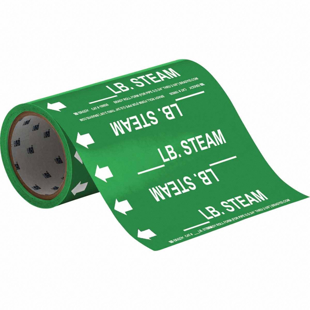 Pipe Mrkr, __ Lb Steam, 30 ft H, 8in W
