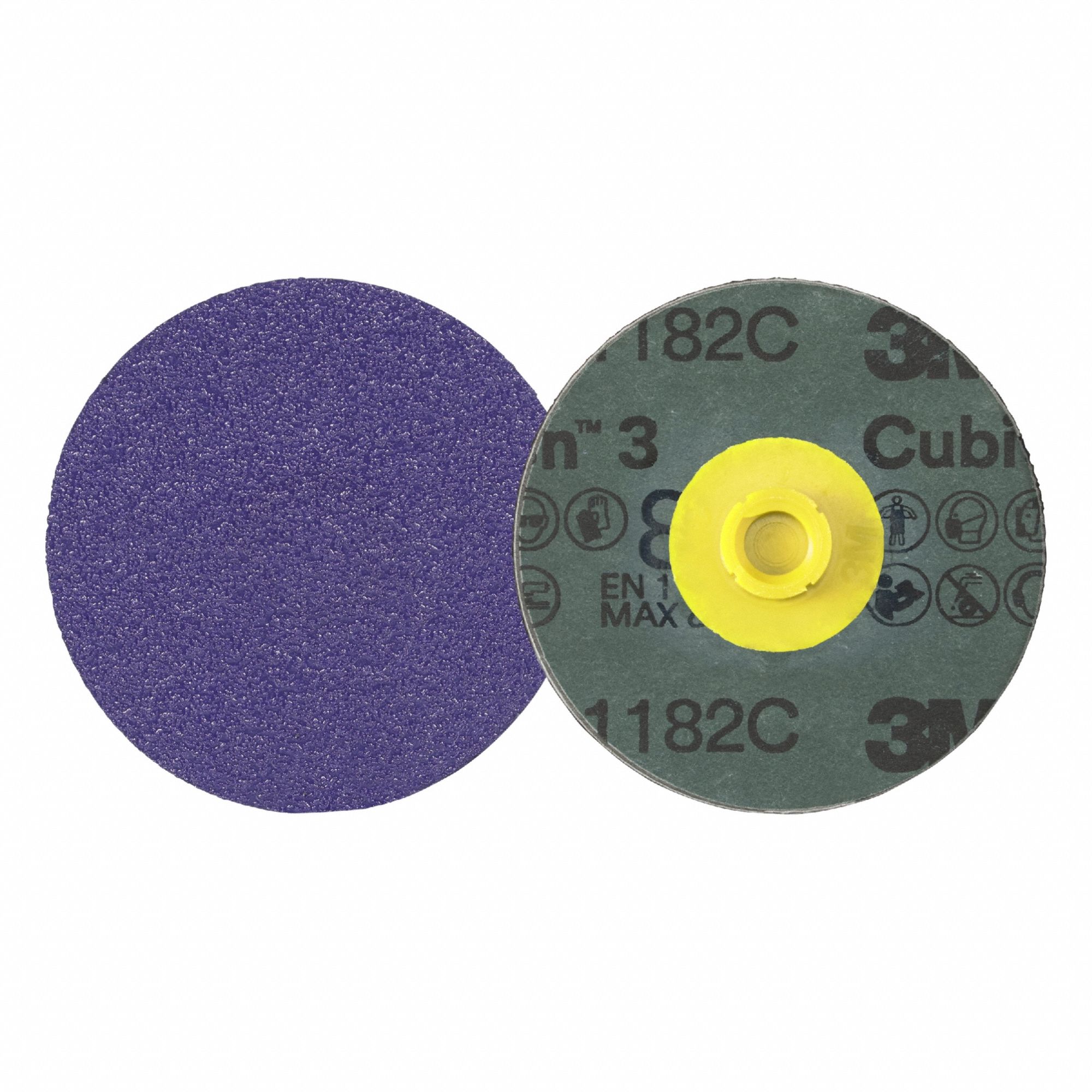 Quick-Change Disc: TS, 4", Ceramic, 80 Grit, YF Wt Fiber, 1182C, 25 PK