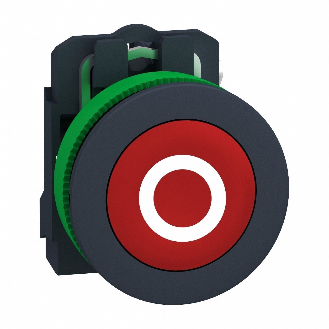 FlushPushButtonOperator, NonIllum, Red, 1NC