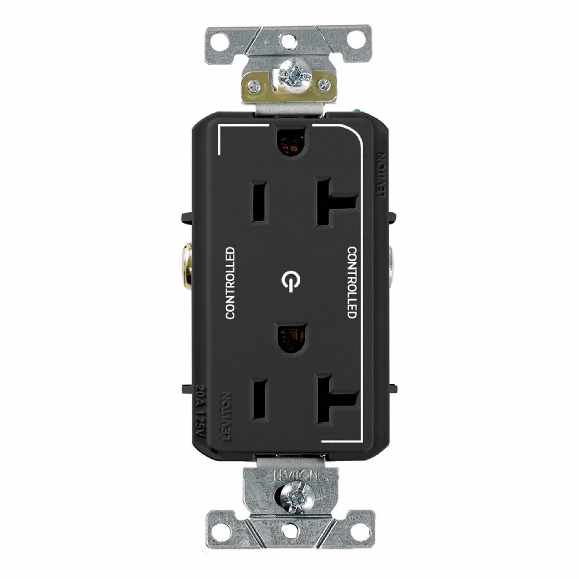 DPl Dup Rec 20A 125V 2MCtrl Self-Gr Blk