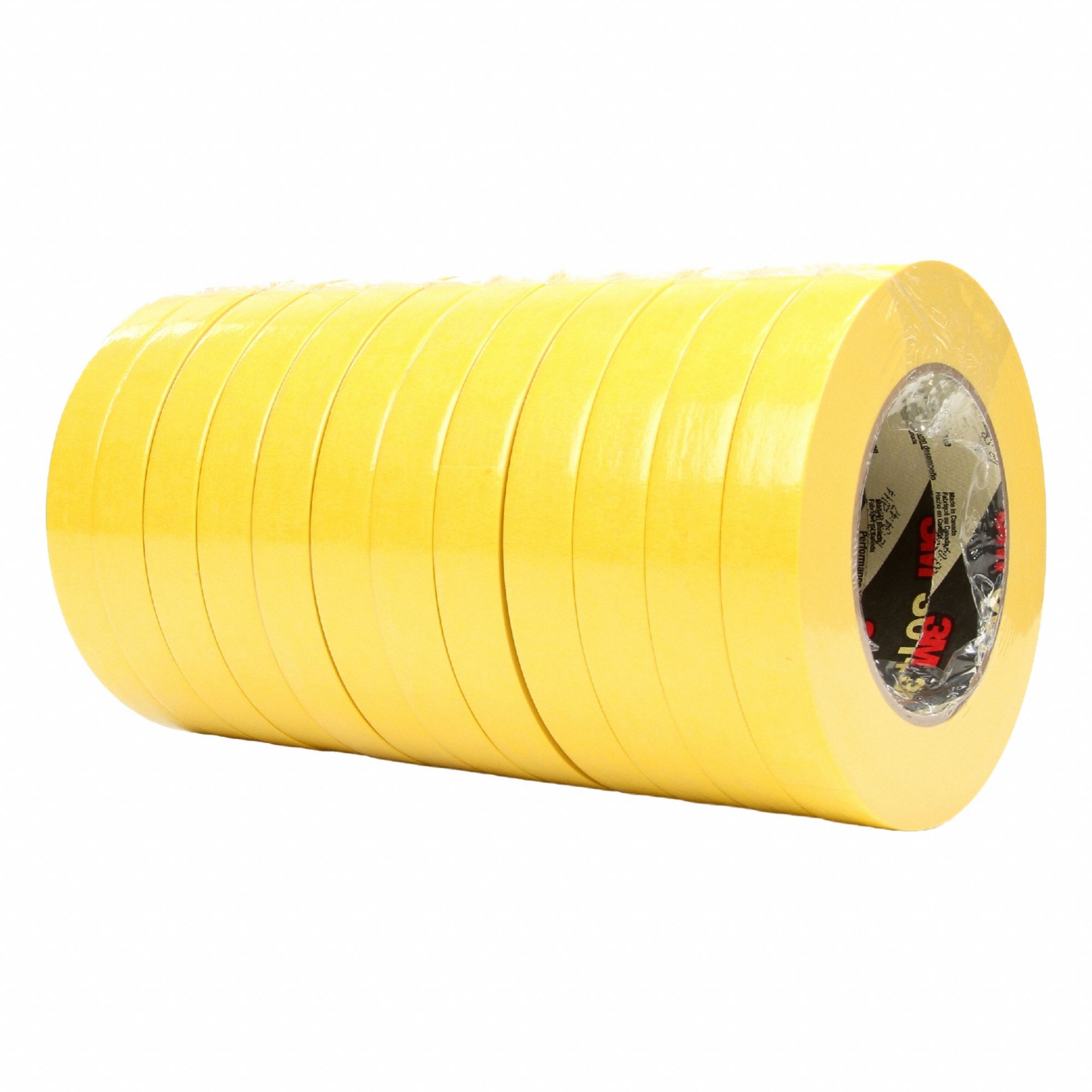 Painter's Tape: 11/16 in Wd, 60 yd Lg, 6.3 mil Thick, Yellow, Crepe Paper, Rubber, Indoor, 48 PK
