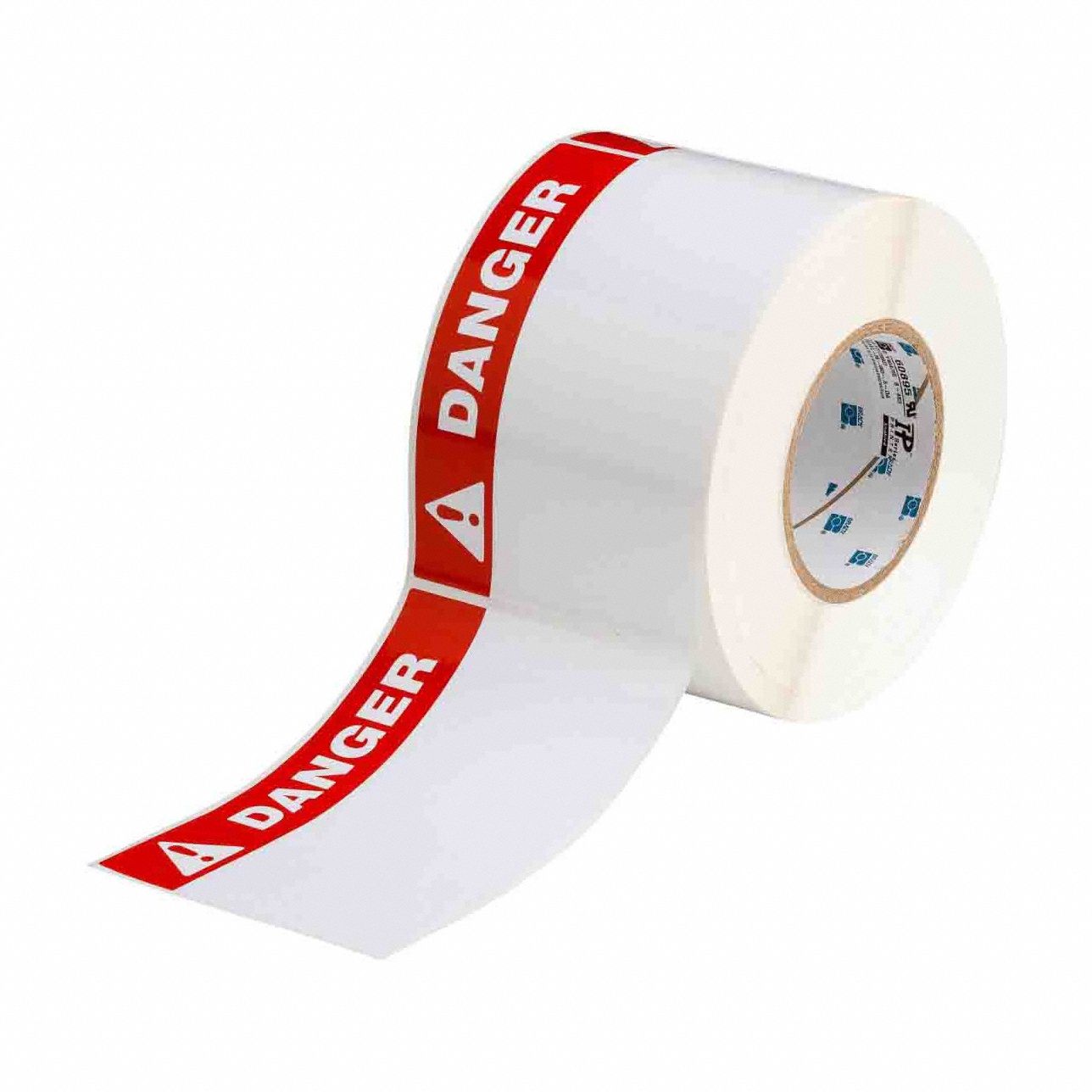 Pre-Cut Label Stock Roll: Danger, DANGER Header, 4 in x 6 in, 4 in, Polyester, White, Indoor/Outdoor