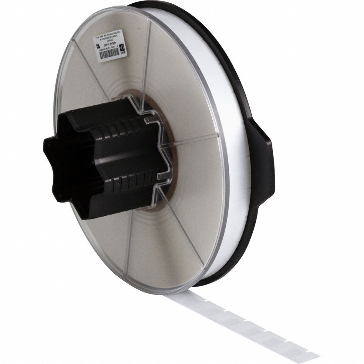 Wraparound Label: 3/4 in x 1/2 in, Vinyl, Black on White, For 20 AWG to 12 AWG Wire Gauge