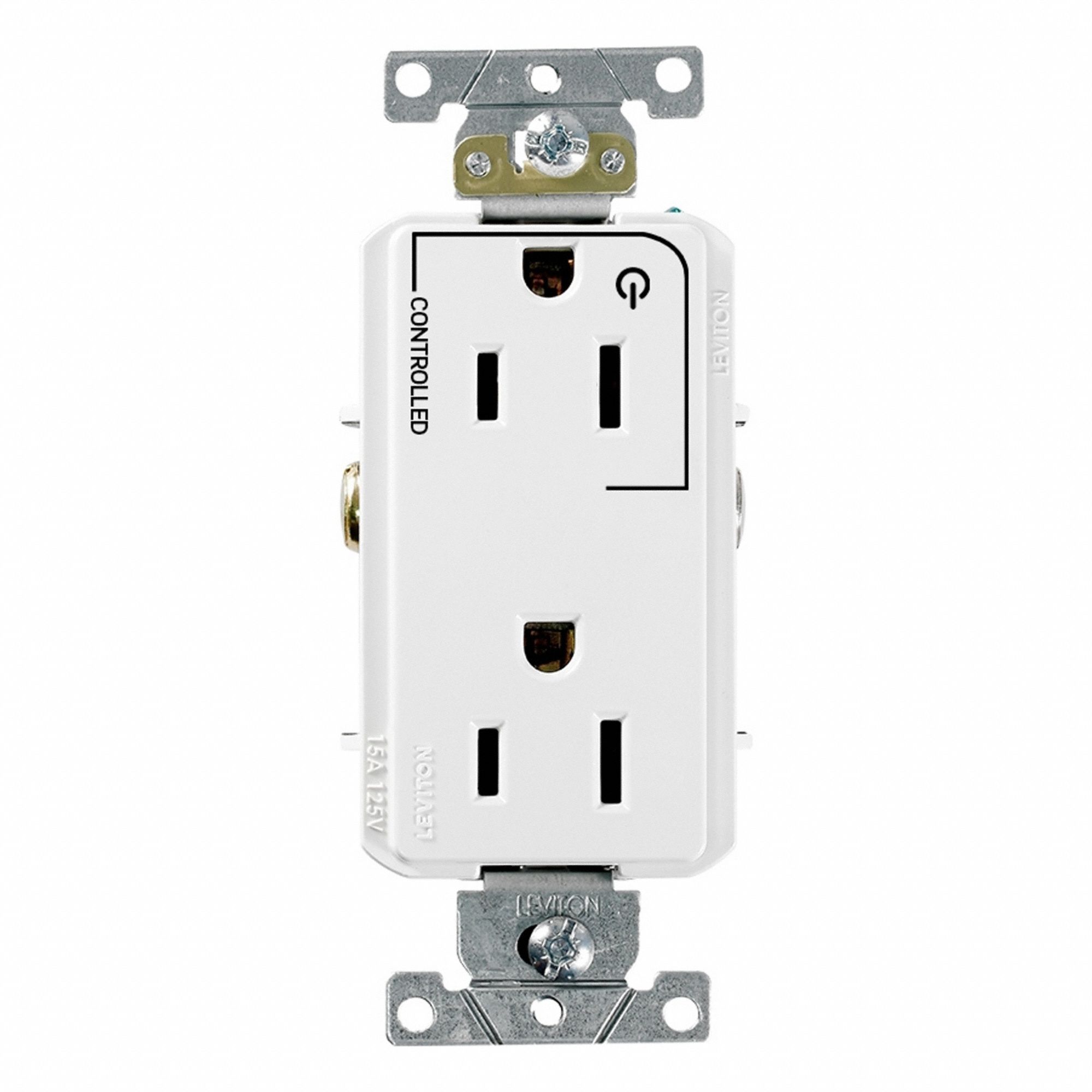 DPl Dup Rec 15A 125V 1MCtrl Self-Gr Wht