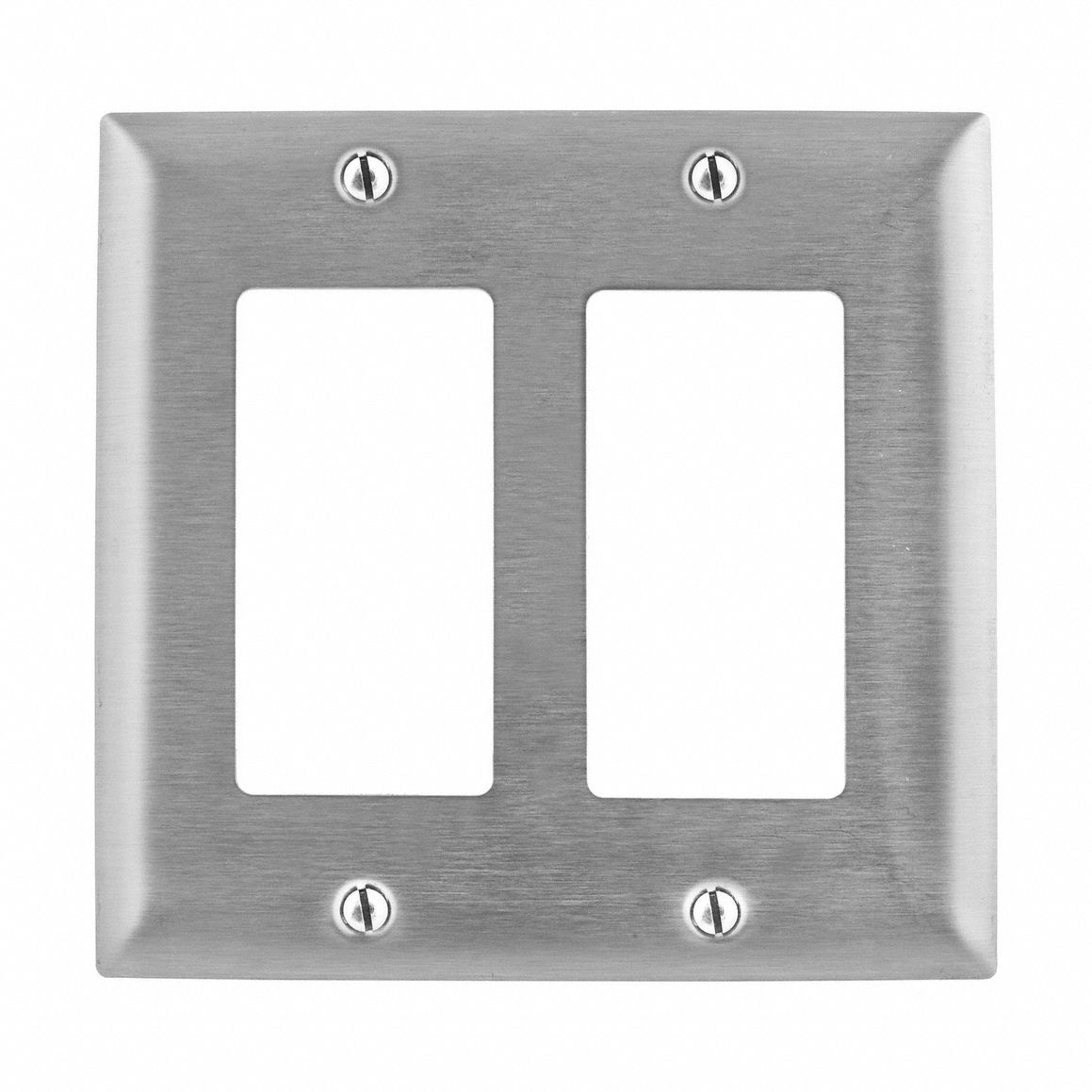 Wall Plate Jumbo 2 Gang Gray