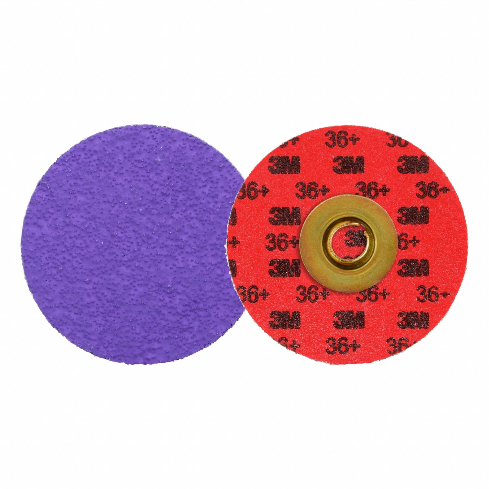 Quick-Change Disc: TSM, 3", Ceramic, 36 Grit, YF Wt Polyester, 1184F, 50 PK