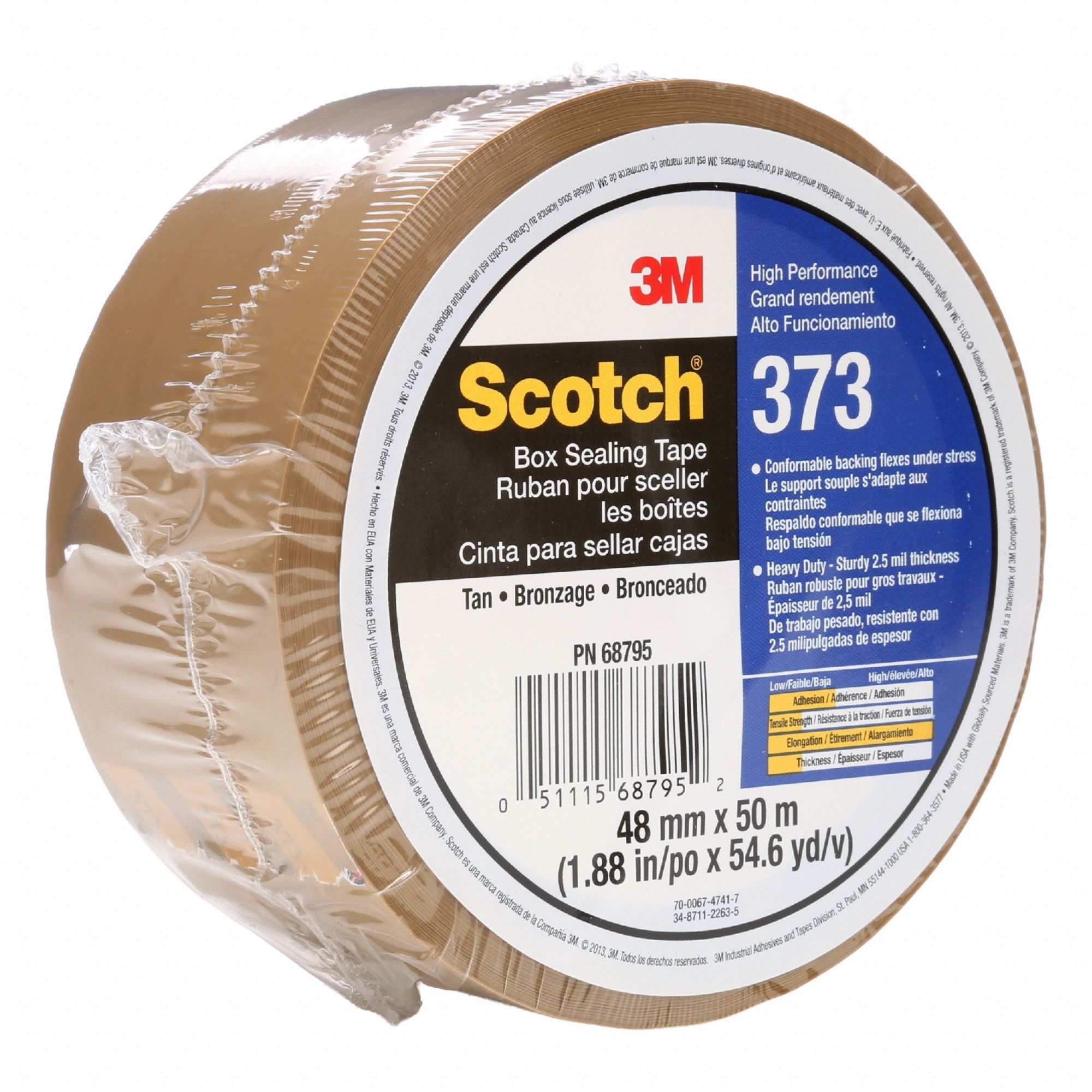Carton Sealing Tape 2.5 mil Tan