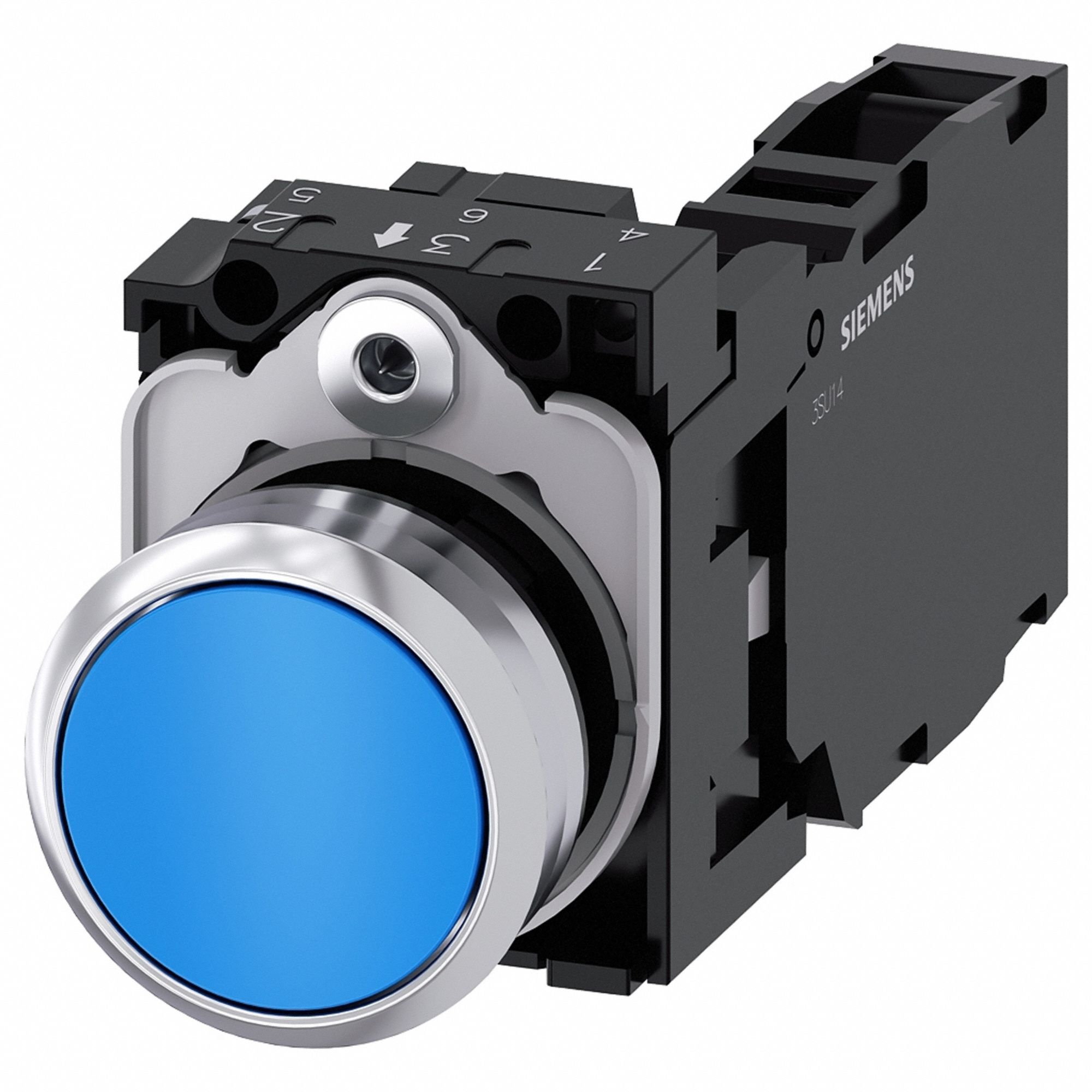 Flush Push Button Operator: Non-Illuminated, Flush Profile, Non-Metallic, 22 mm, 1NO/1NC