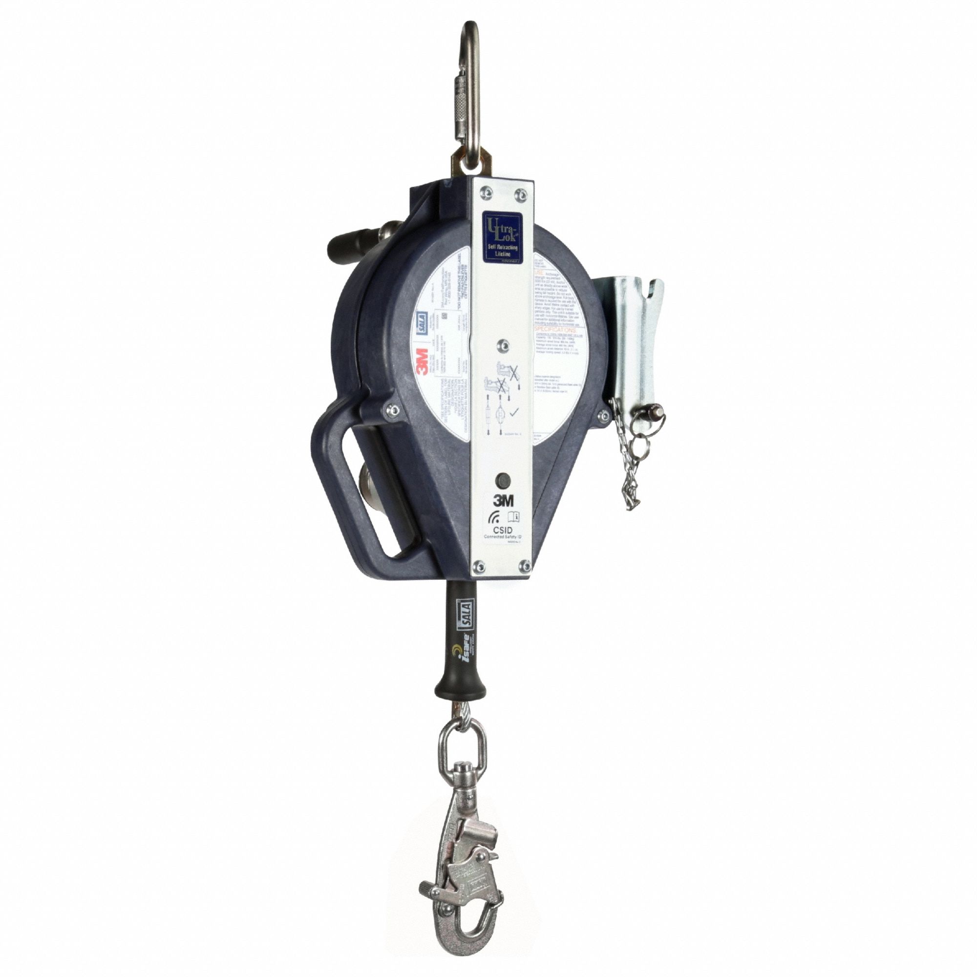 Self Retracting Lifeline: Stainless Steel Carabiner Anchor, 50 ft Line, 310 lb Capacity