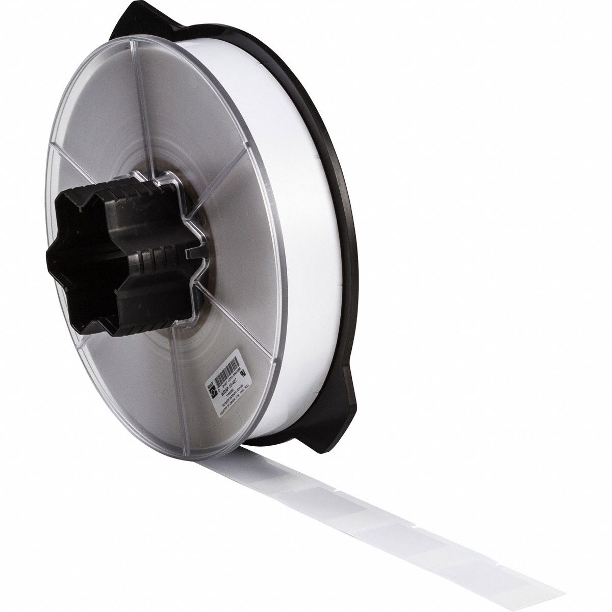 Wraparound Label: 2 1/4 in x 1 in, Vinyl, Black on White, For 6 AWG to 0 AWG Wire Gauge