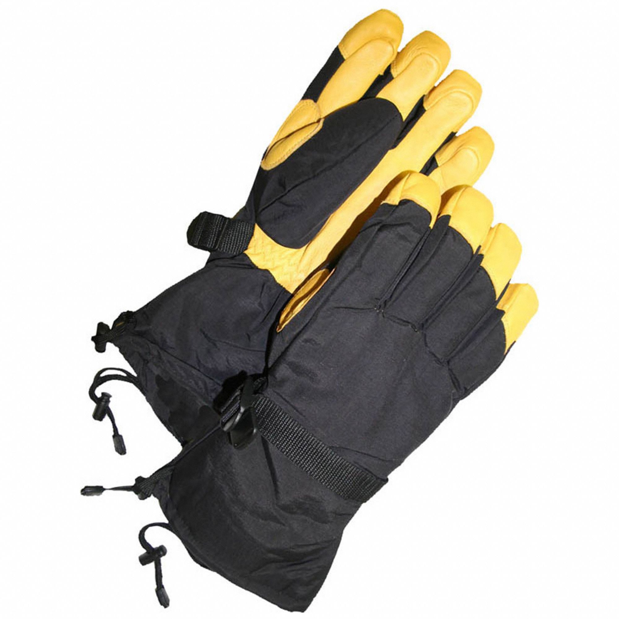 GLOVES, KEYSTONE THUMB/GUNN CUT, SZ MEDIUM/8/13 IN, BLACK/TAN, DEERSKIN/THINSULATE/NYLON