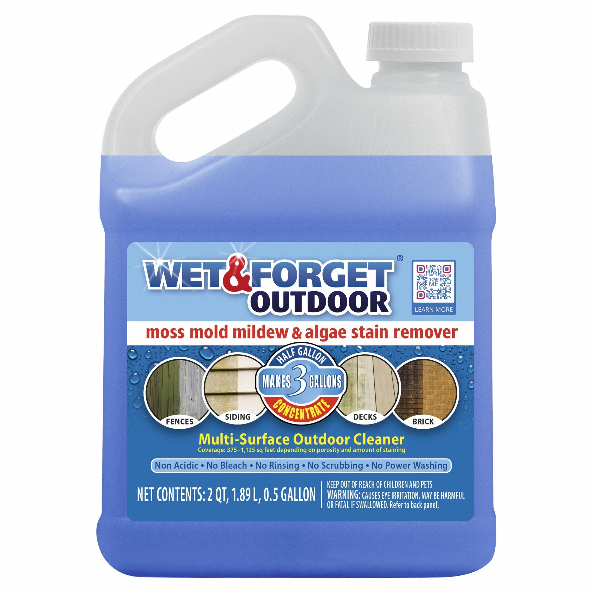 WET AND Jug, 64 oz Container Size, Mold and Mildew Remover