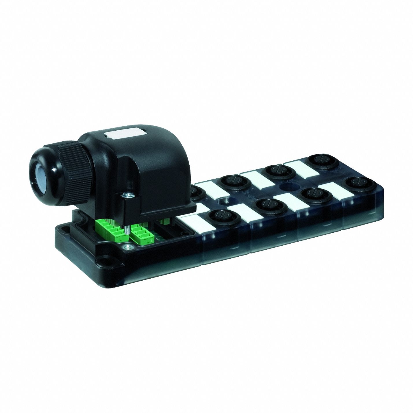 Distribution Box: EXACT12, 8 Ports, 4 Pole M12 Female, 4 A Current Rating per Port