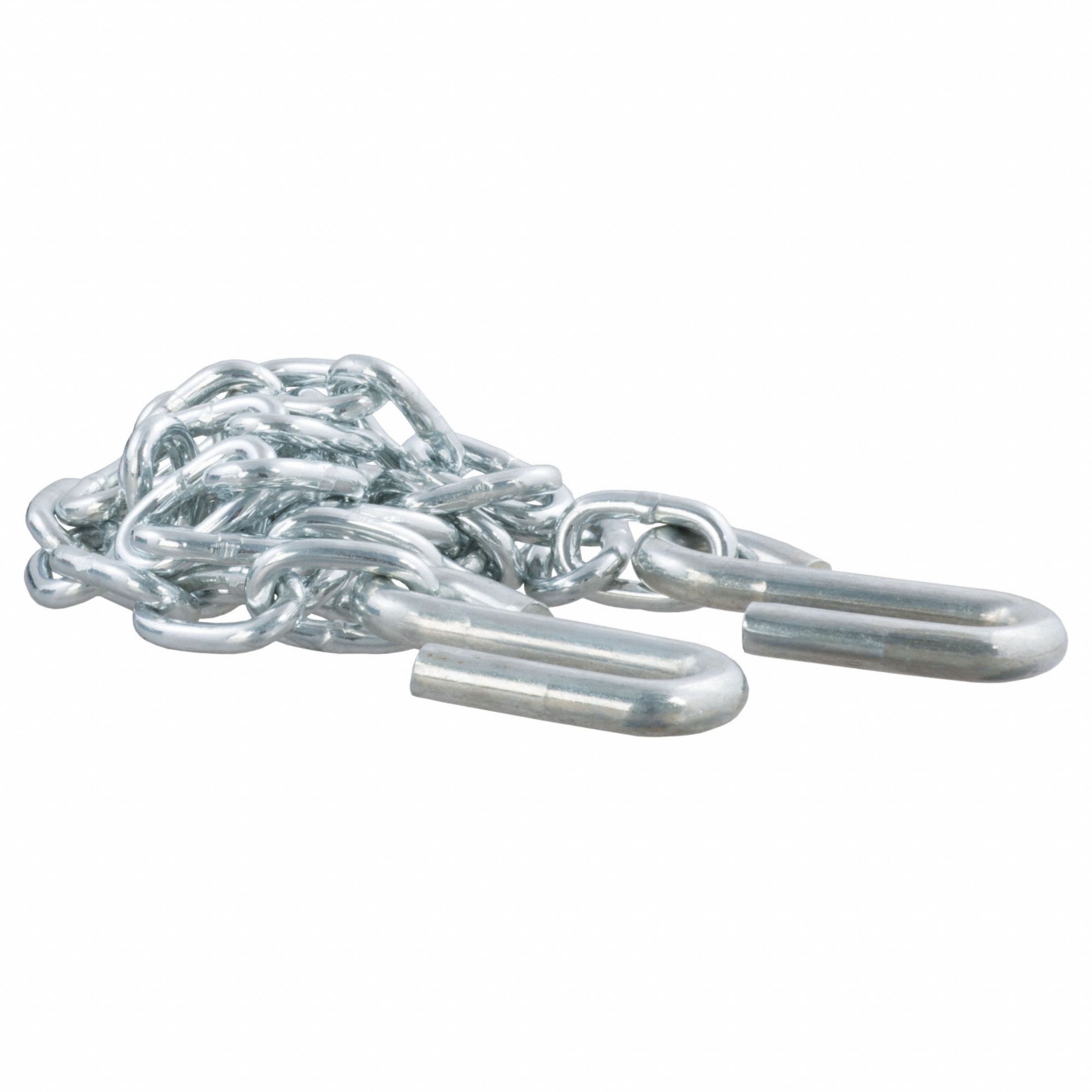 Towing Chain: Open Hook Attachment, Light Duty, 30, 48 in Overall Lg, Steel