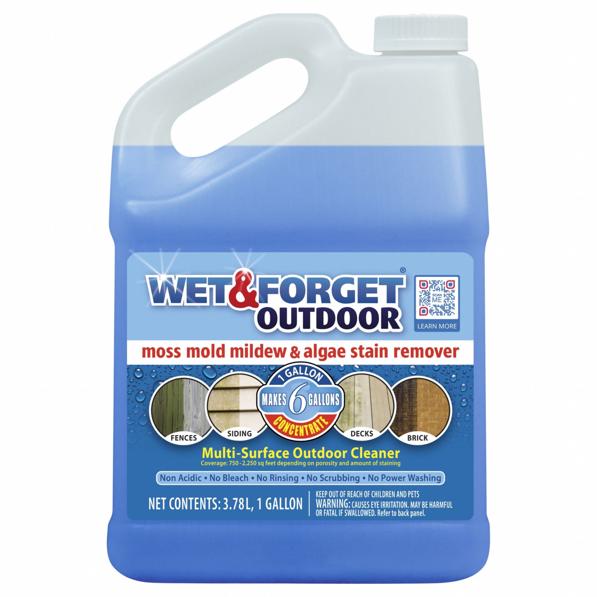 WET AND FORGET, Jug, 1 gal Container Size, Mold and Mildew Remover ...