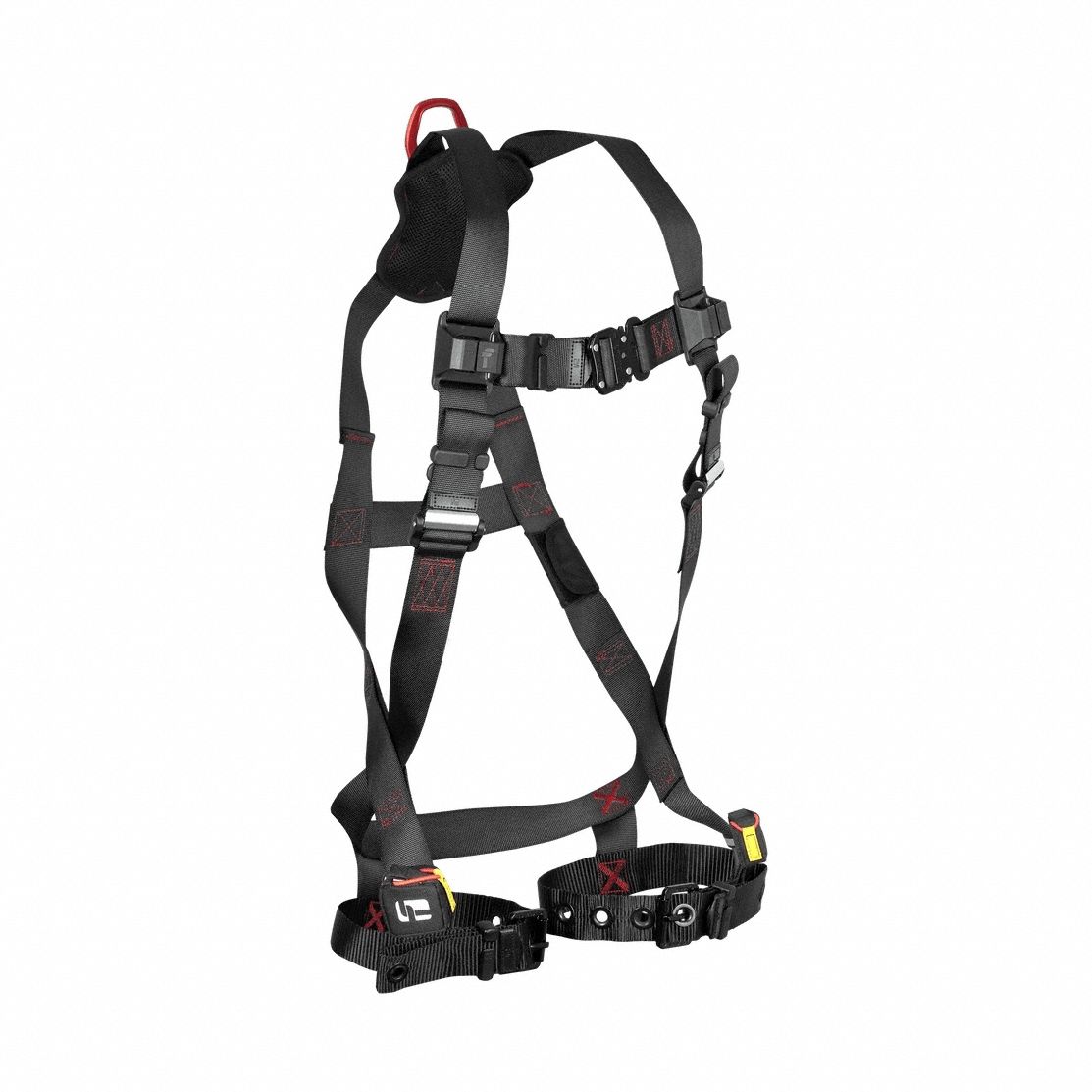 Full Body Harness: Vest Harness, Quick-Connect / Tongue, Cam, S/M, Padded, Aluminum, 8143SM