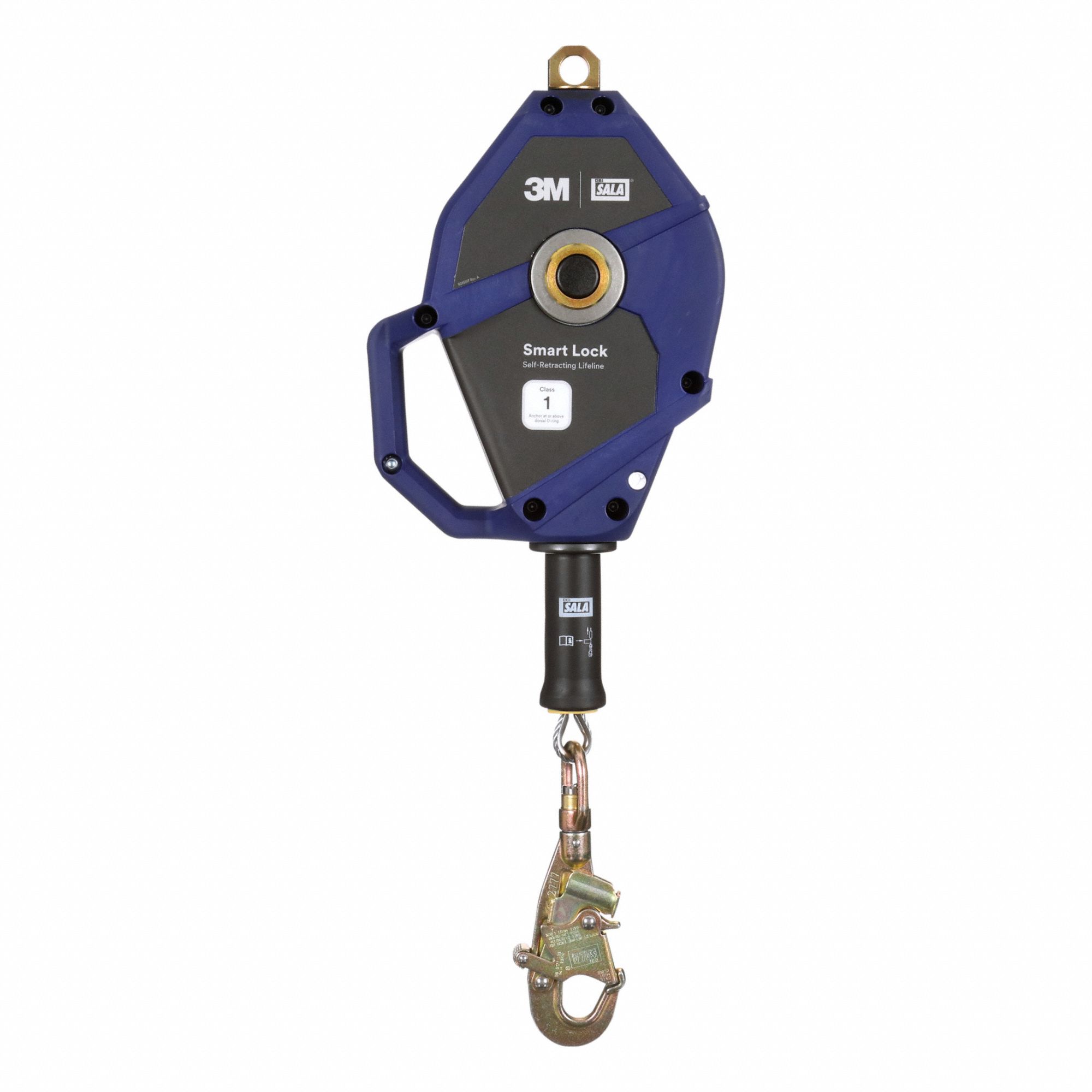 Self-Retracting Lifeline: Steel Carabiner Anchor, Harness Steel Swivel Snap Hook