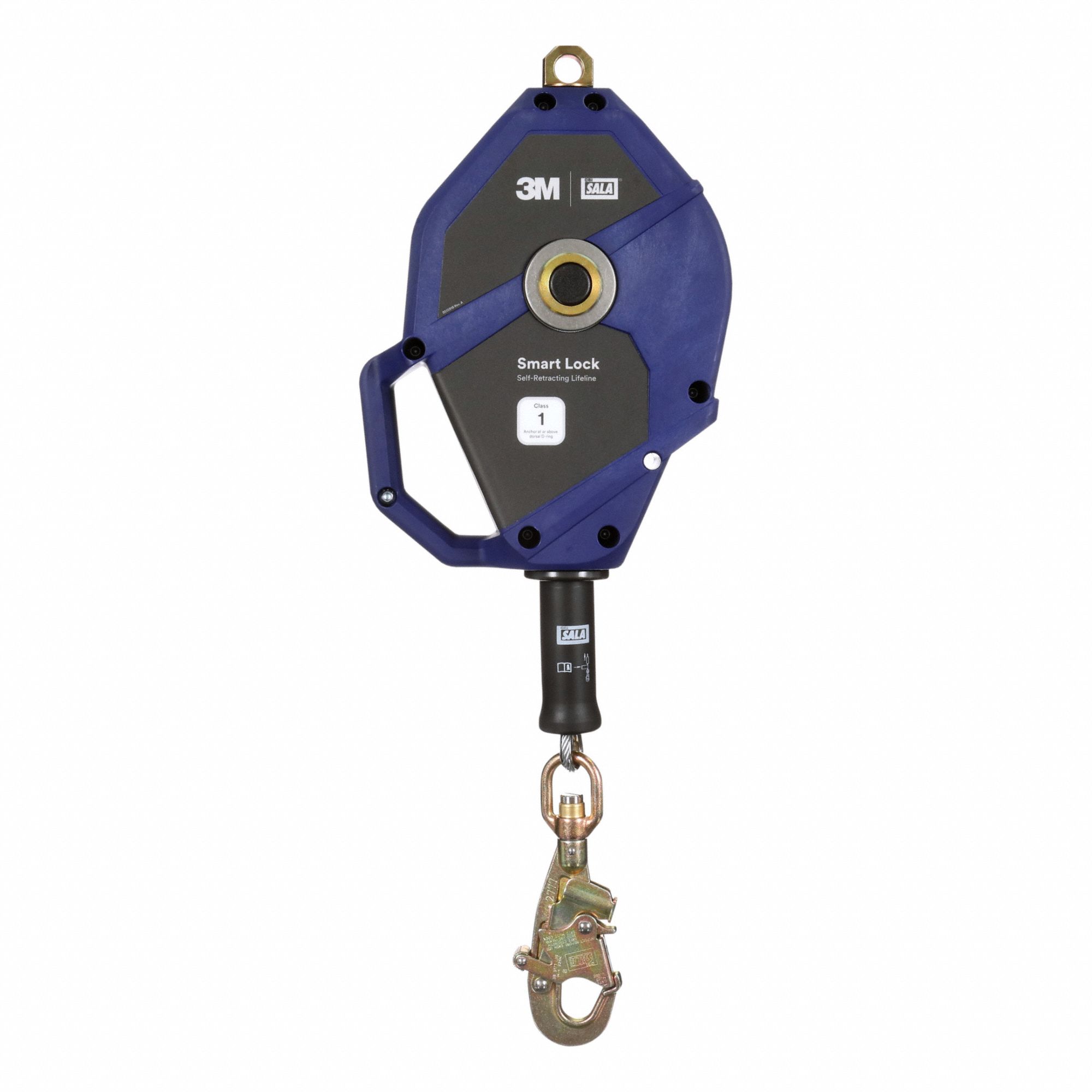 Self-Retracting Lifeline: Steel Carabiner Anchor, Harness Steel Swivel Snap Hook