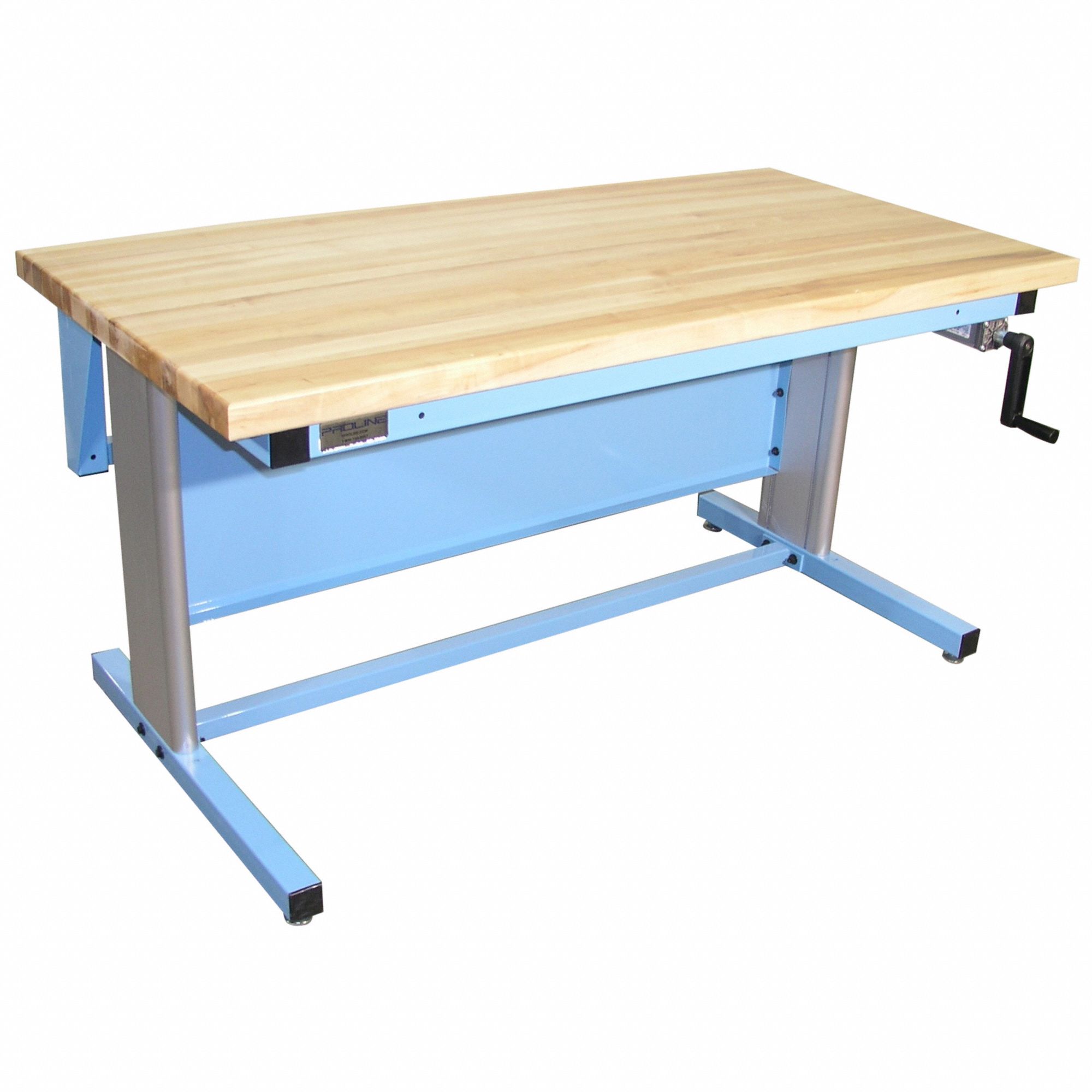 PROLINE, Adj Ht, Maple, Ergonomic Work Bench 800X46EL7230ML14 Grainger