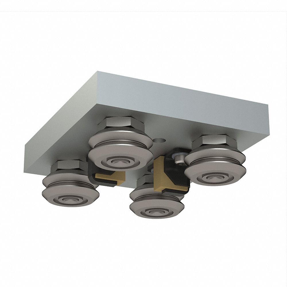 Wheel Plate Assembly: For 14 mm Rail Wd, Ball, MinVee Miniature Wheel Plate Assembly