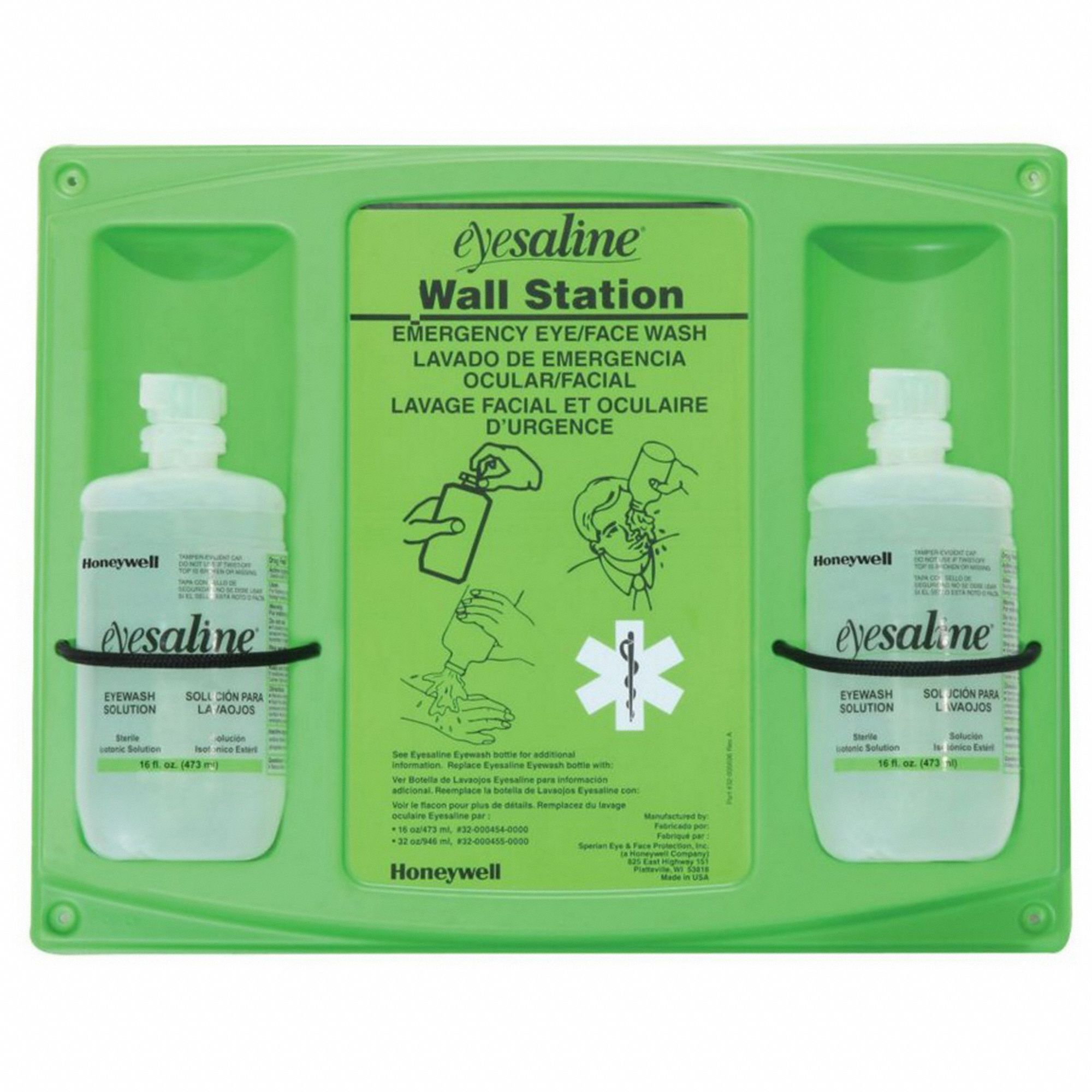 HONEYWELL, 4 No. of Bottles Included, 16 oz Size, Eyewash Station