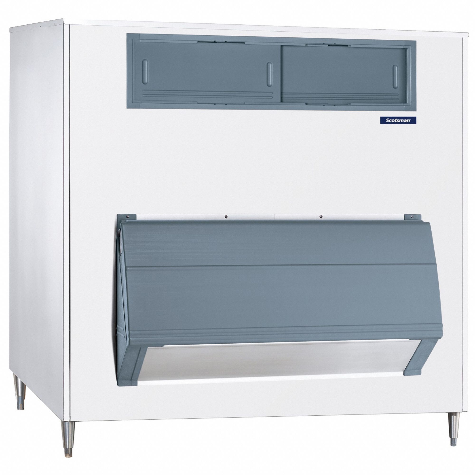Ice Bin: 1, 660 lb Storage Capacity, Top Hinged, 63 3/8 in Ht, 60 in Wd, 31 in Dp, Stainless Steel