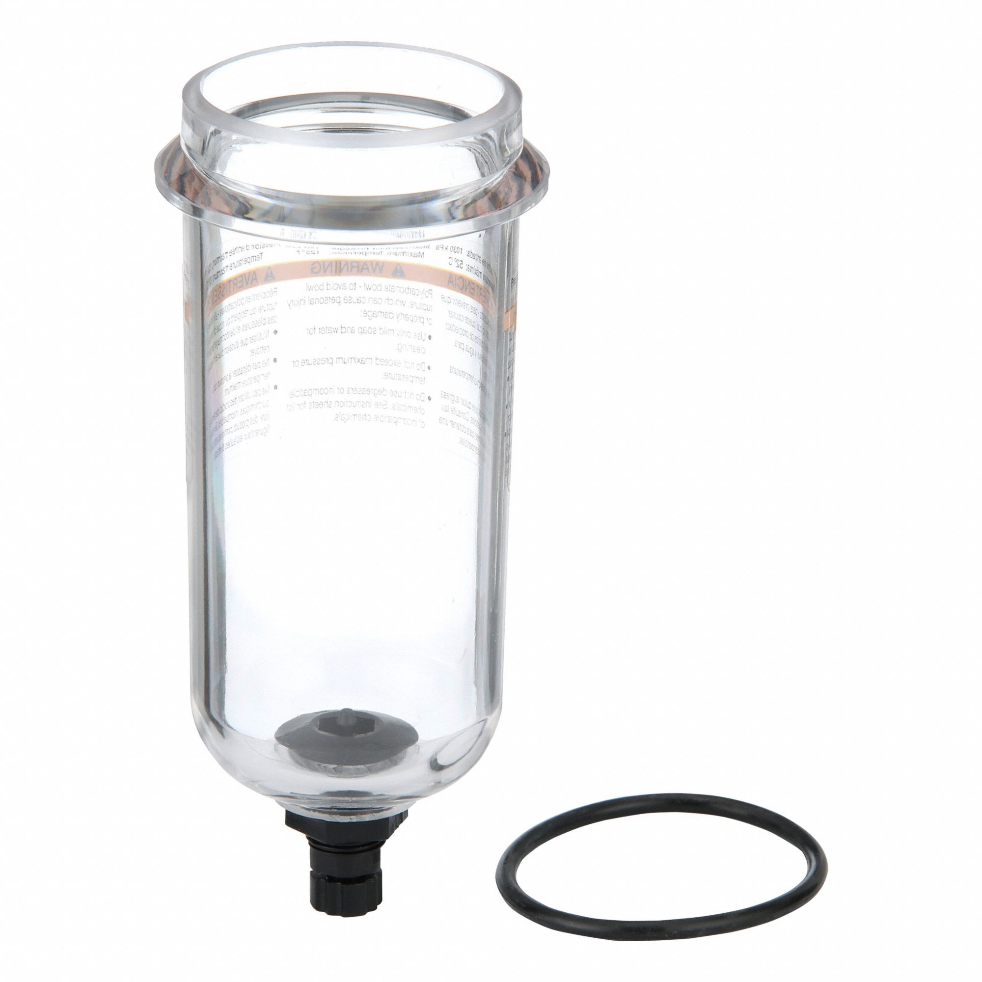 Poly bowl 07F w/ twist drain kit: Polycarbonate, 07F, PS832P