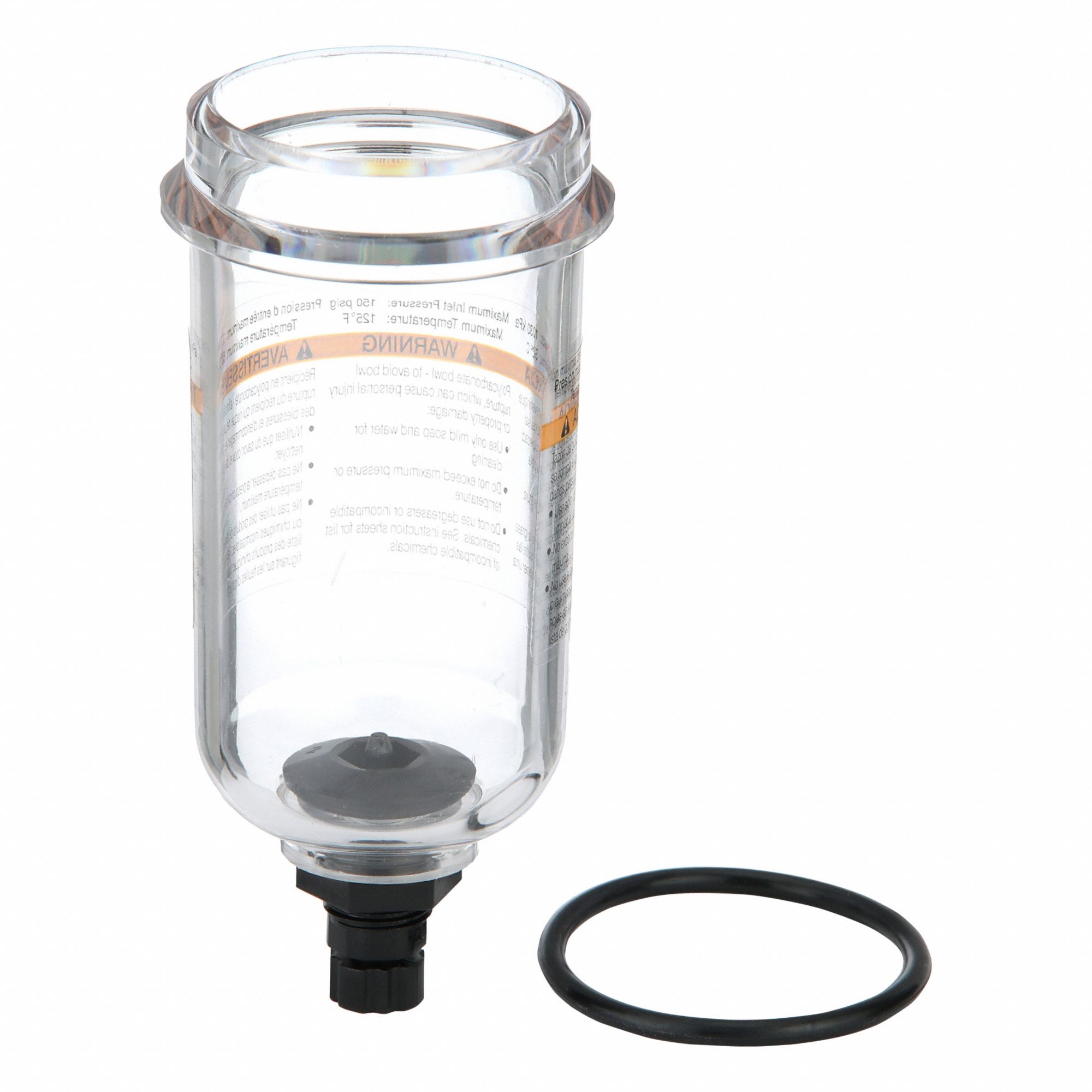 Poly bowl 06F w/ twist drain kit: Polycarbonate, 06F, PS732P