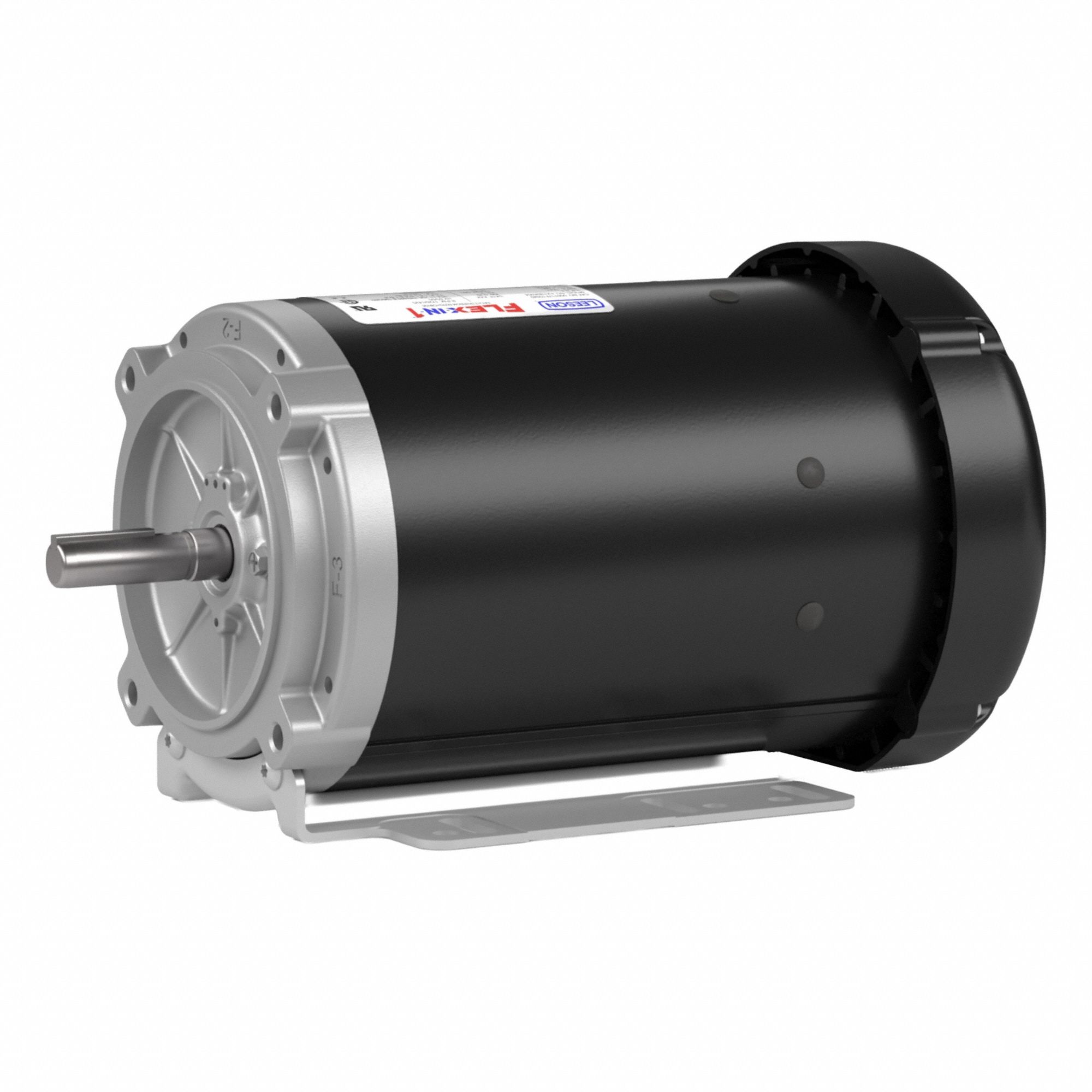 LEESON General Purpose Motors: C-Face/Universal Mount, Totally Enclosed Fan Cooled, 1/3 hp (MPN 056T17F15949). Key specifications — Brand: LEESON; Nameplate Voltage @ 60 Hz: 208-230/460V AC; Full Load Current @ 60 Hz: 1.8-1.6/0.80 A; Nameplate RPM @ 60 Hz: 1,725 RPM; Motor Enclosure: TEFC.