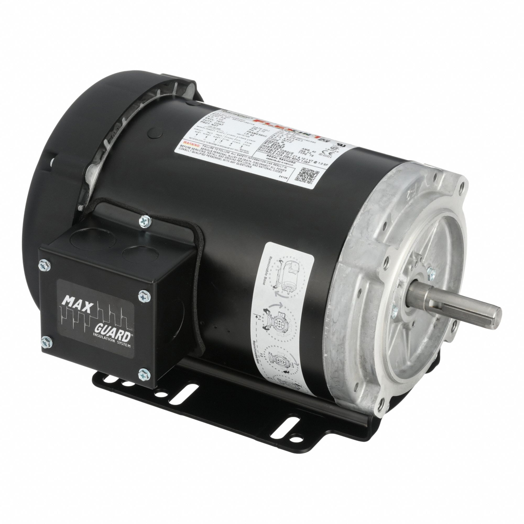 LEESON General Purpose Motors: C-Face/Universal Mount, Totally Enclosed Fan Cooled, 1 1/2 hp (MPN 056T34F15671). Key specifications — Brand: LEESON; Nameplate Voltage @ 60 Hz: 230/460V AC; Full Load Current @ 60 Hz: 4.0/2.0 A; Nameplate RPM @ 60 Hz: 3,450 RPM; Motor Enclosure: TEFC.