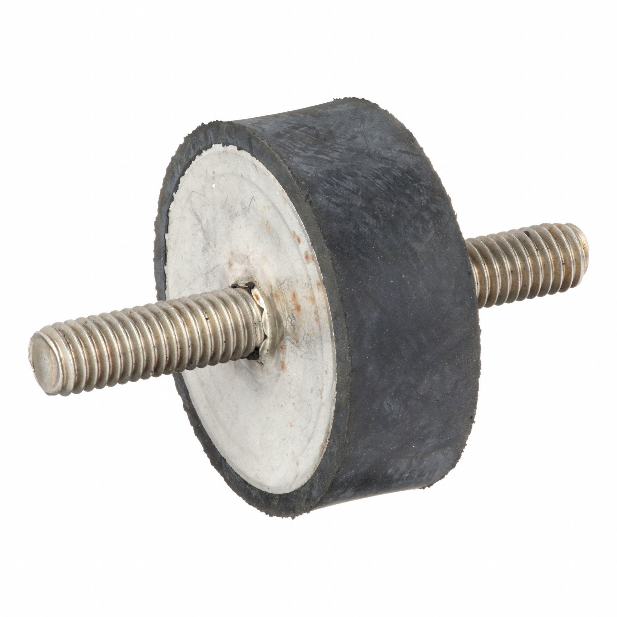 Vibration-Isolating Mount: Cylindrical, Natural Rubber, Male x Male Style