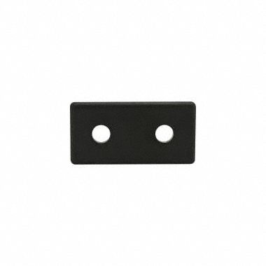 T-Slot Framing System Slot Cov: 10 Series, Inch, 2 in x 1/8 in x 1 in, Black, ABS, Matte (MPN 2025-PLAIN-1). Key specifications — Finish: Matte; Product Type: End Cap; Material: ABS; Includes Fasteners: Yes; Manufacturer Part Number: 2025-PLAIN-1; Brand: 80/20; System of Measurement: Inch.