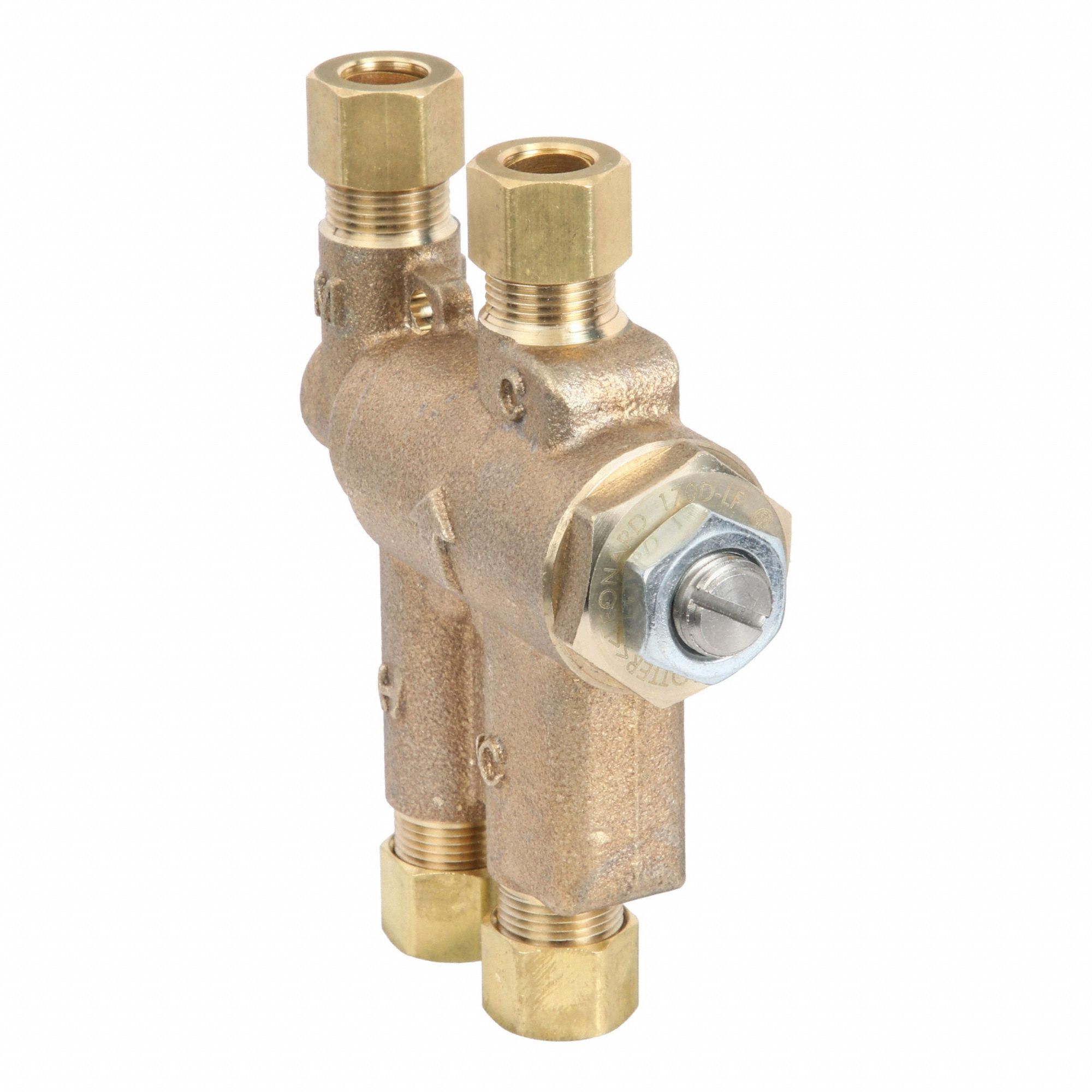 Thermostatic Mixing Valve: 3/8 in Inlet Connection Size, 3/8 in Outlet Connection Size