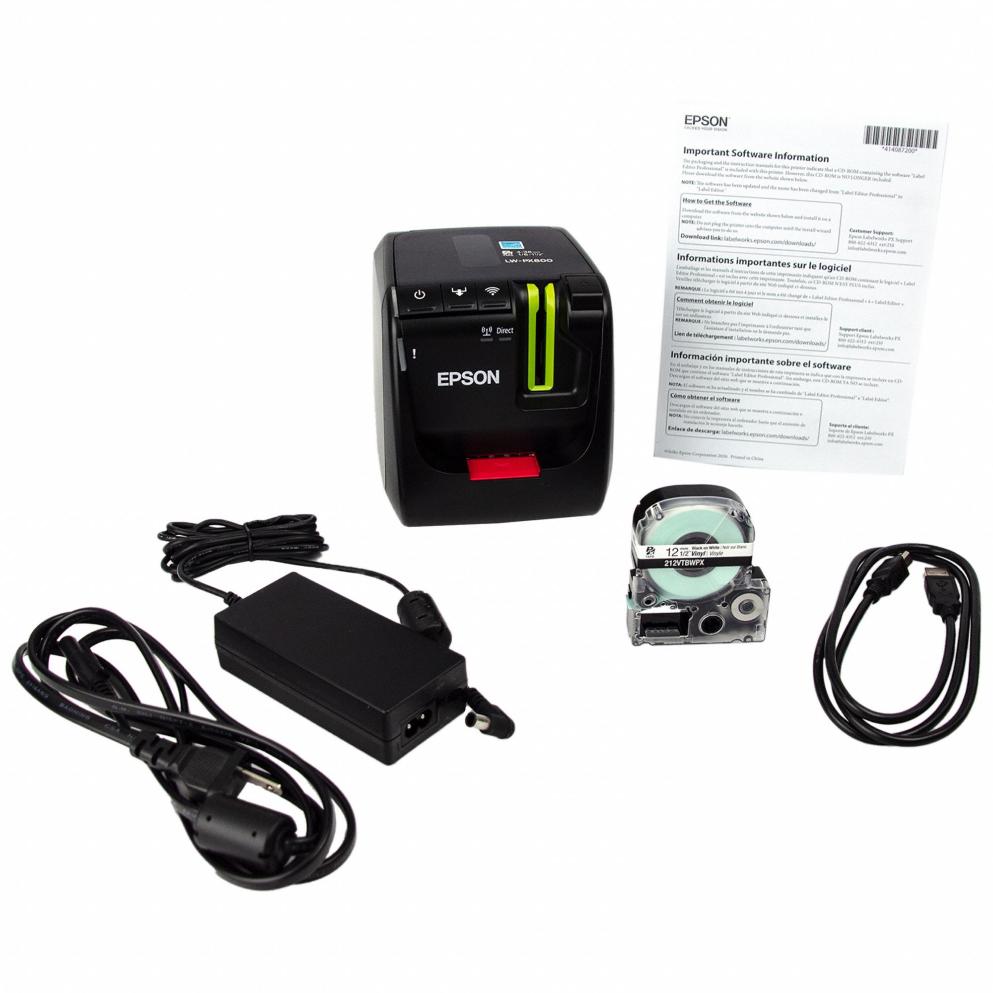 Printer Kit, PC Connected, Desktop Label Printer 802G15LWPX800 Grainger