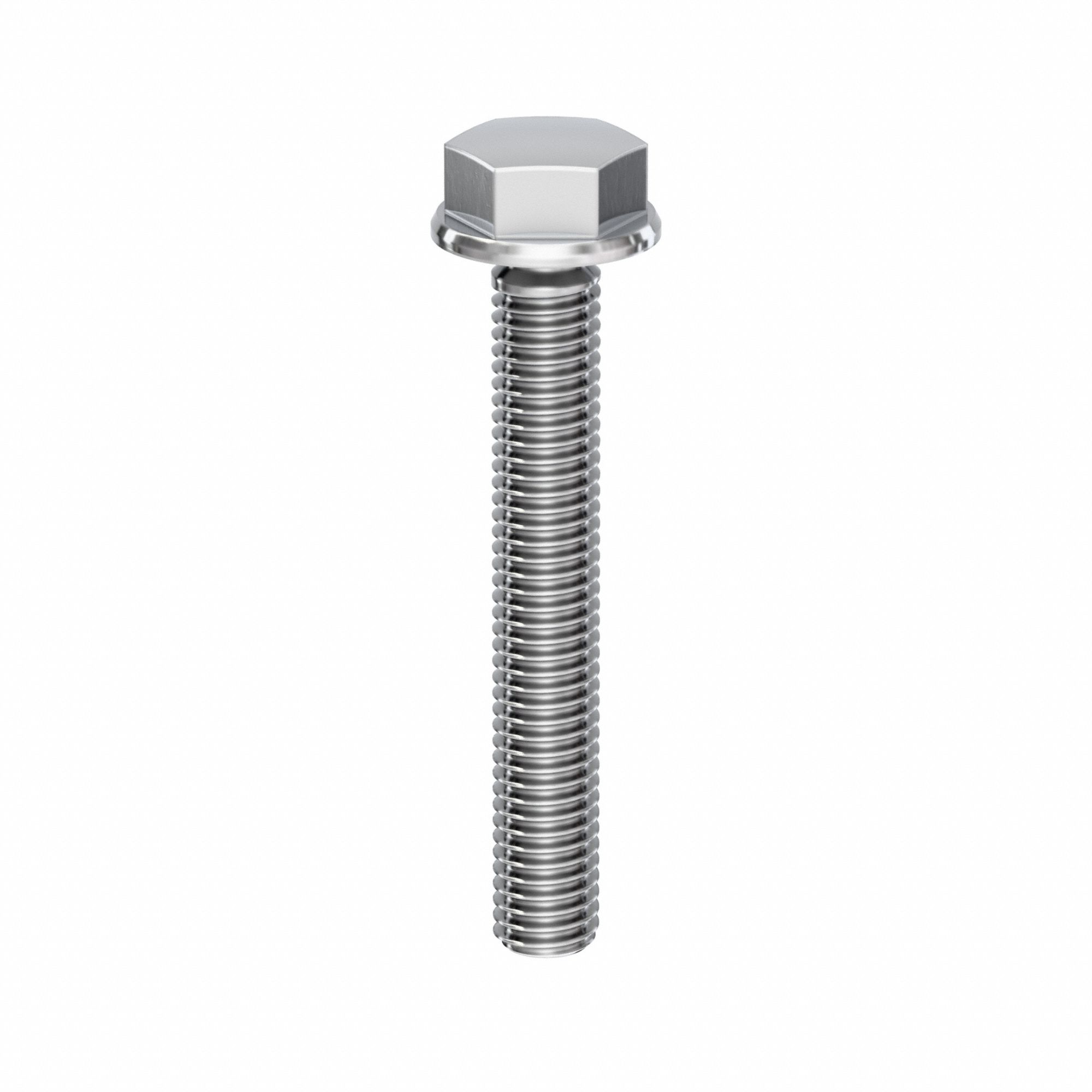 Hygienic Hex Head Screw: Stainless Steel, Fully Threaded, M5, 35 mm Lg, 316L, Coarse