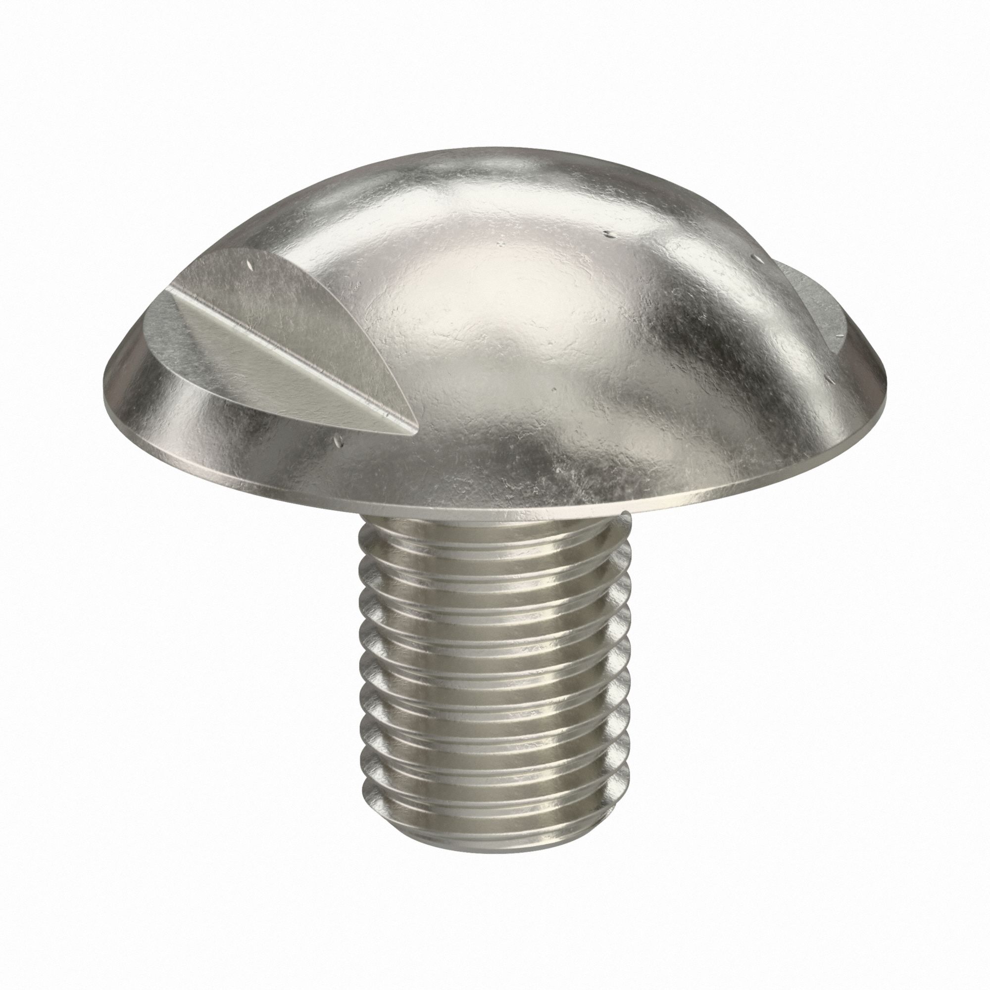 Machine Screw: M6x1.00 Thread Size, 10 mm Lg, Truss Head, Spanner, 316, Stainless Steel, Plain