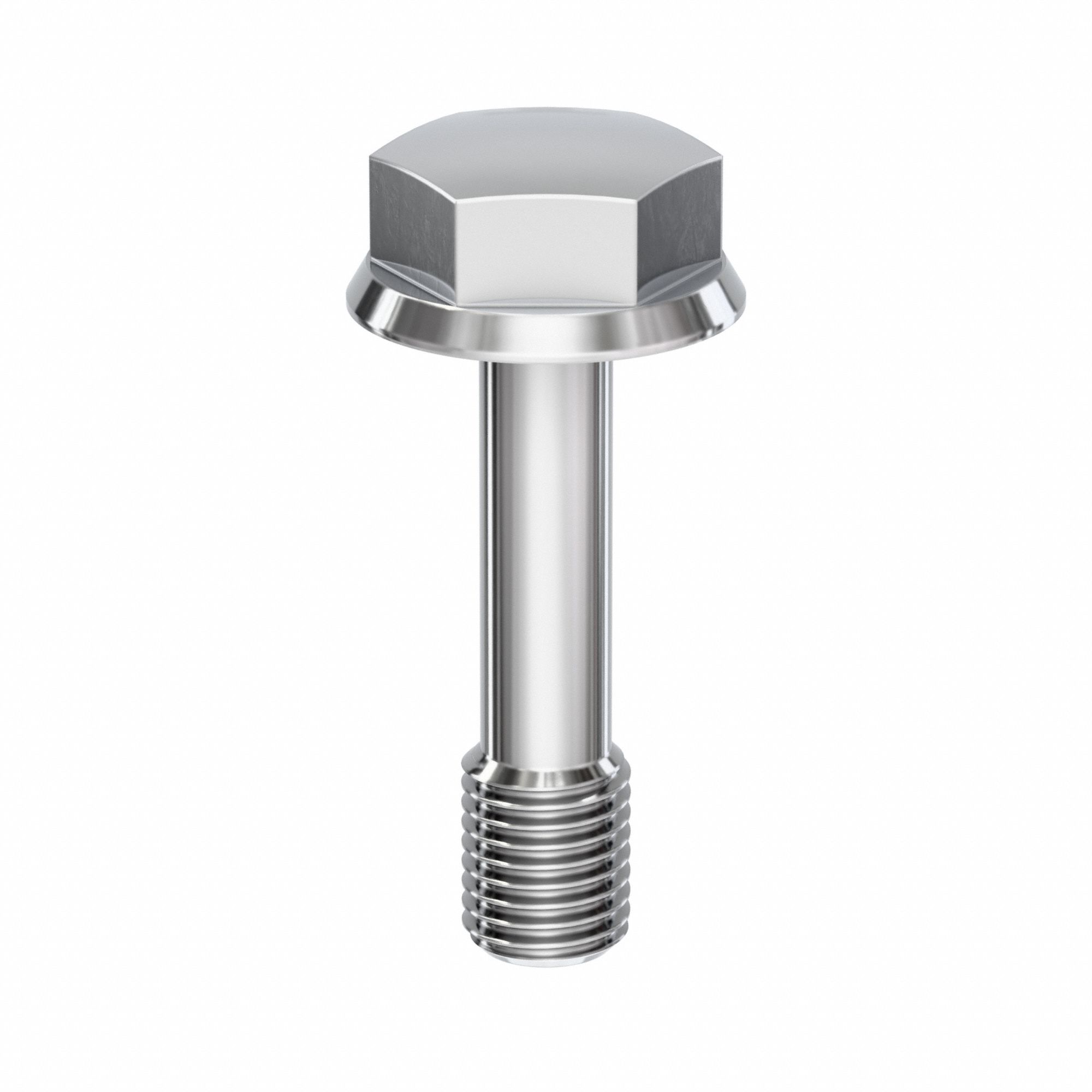 Narrow-Shaft Hygienic Flanged Hex Head Bolt: Stainless Steel, Partially Threaded, M4, 16 mm Lg, 316L