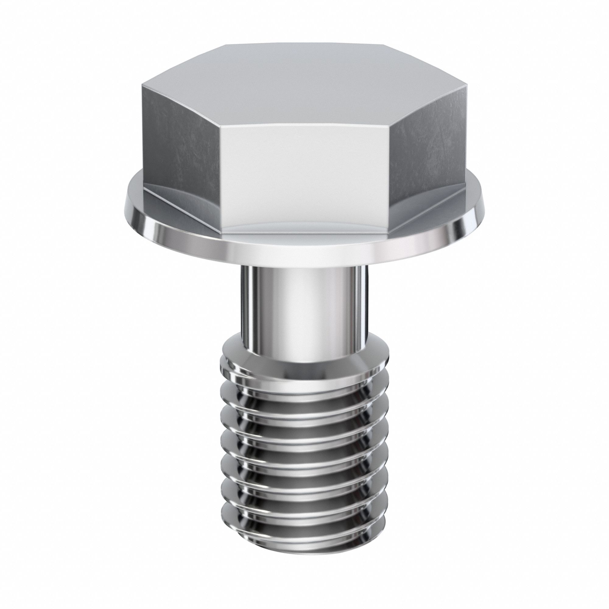 Narrow-Shaft Hygienic Flanged Hex Head Bolt: Stainless Steel, Partially Threaded, M8, 16 mm Lg, 316L