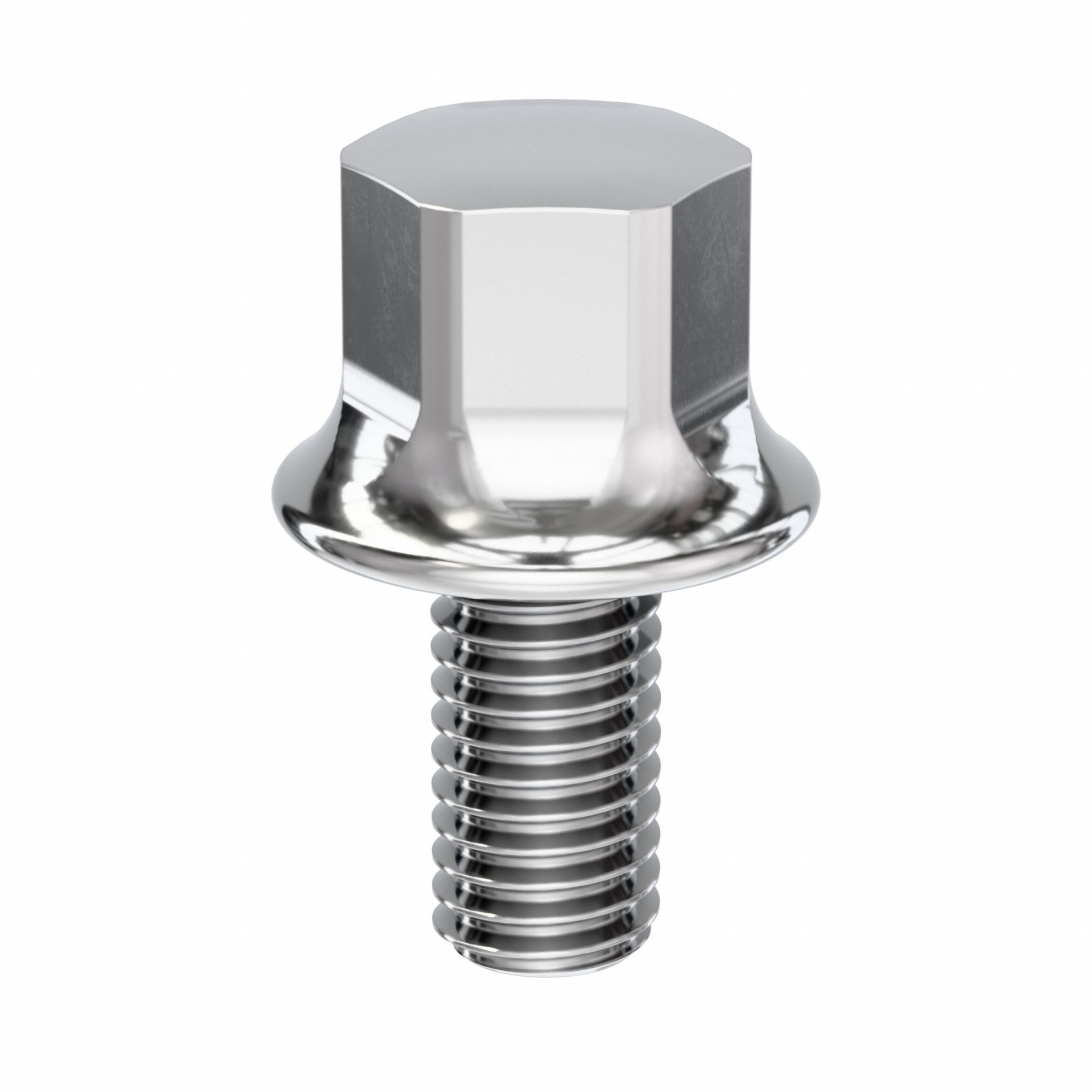 Hygienic USIT Hex Head Screw: Stainless Steel, Fully Threaded, M5, 10 mm Lg, 316L, Coarse