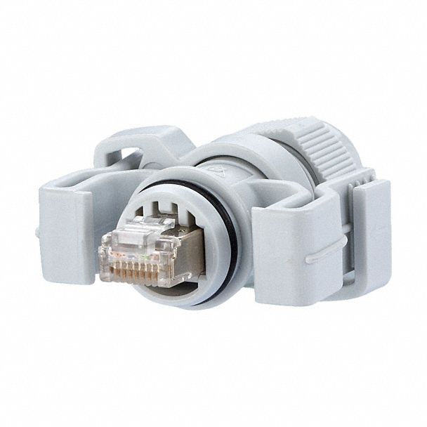 Plug: Cat6, Data/HDBaseT/Power, 8 Poles, Straight, Cable, Male Straight, Polycarbonate