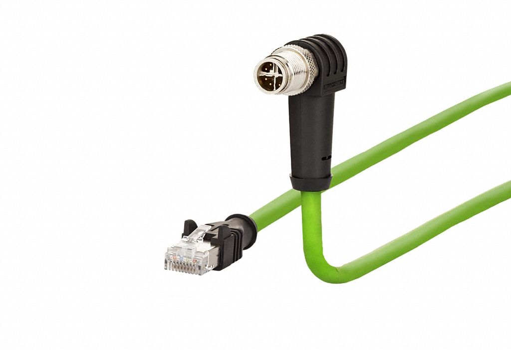 METZ CONNECT, Cat7, M12 Male Angle x RJ45 Male Straight, Cable 802LE9142M2X59100